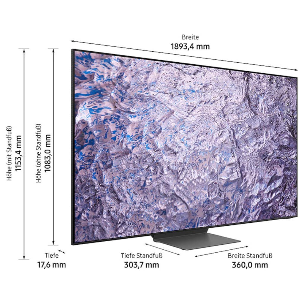 Samsung LED-Fernseher, 214 cm/85 Zoll, 8K, Smart-TV, Neo Quantum HDR 8K Plus, Neural Quantum Prozessor 8K, Gaming Hub