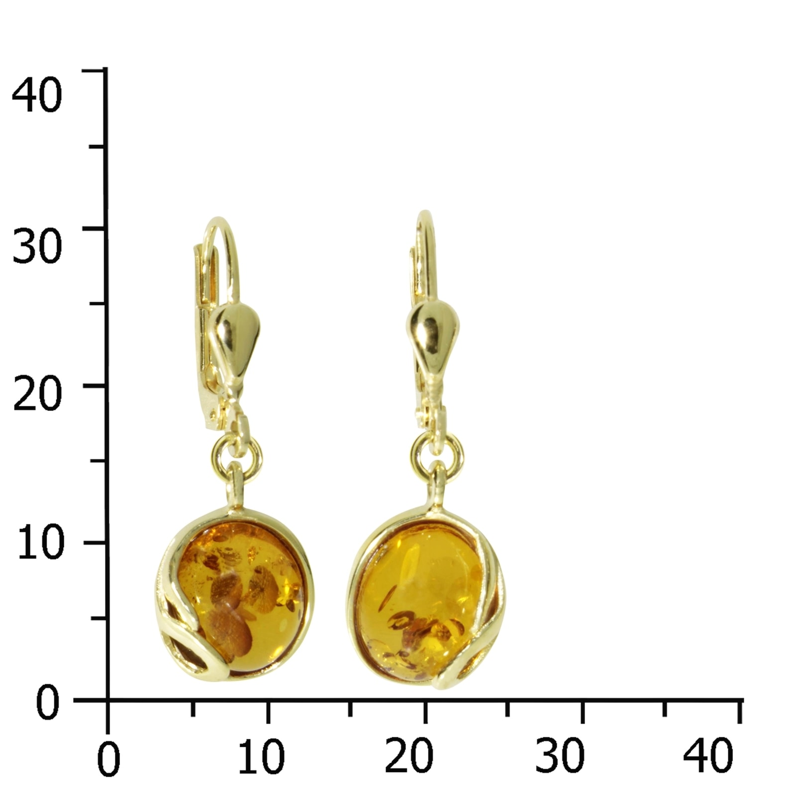 OSTSEE-SCHMUCK Paar Ohrhänger »- Lotta - Gold 333/000 - Bernstein«