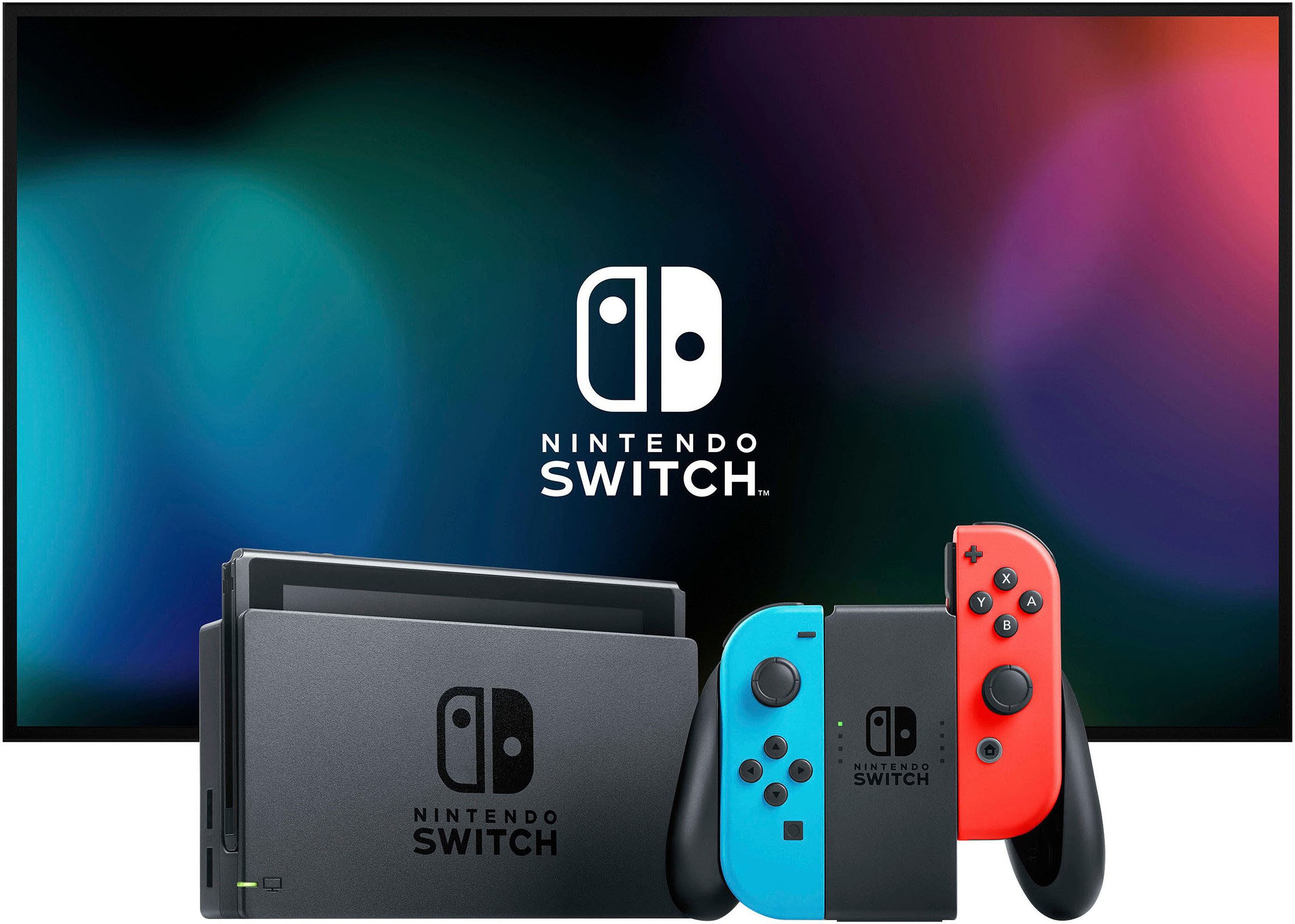 Nintendo Switch Spielekonsole »Switch Neon-Rot/Neon-Blau inkl. Tomodachi Life« Switch Neon-Rot/Neon-Blau inkl.Tomodachi Life: Wo Träume wahr werden