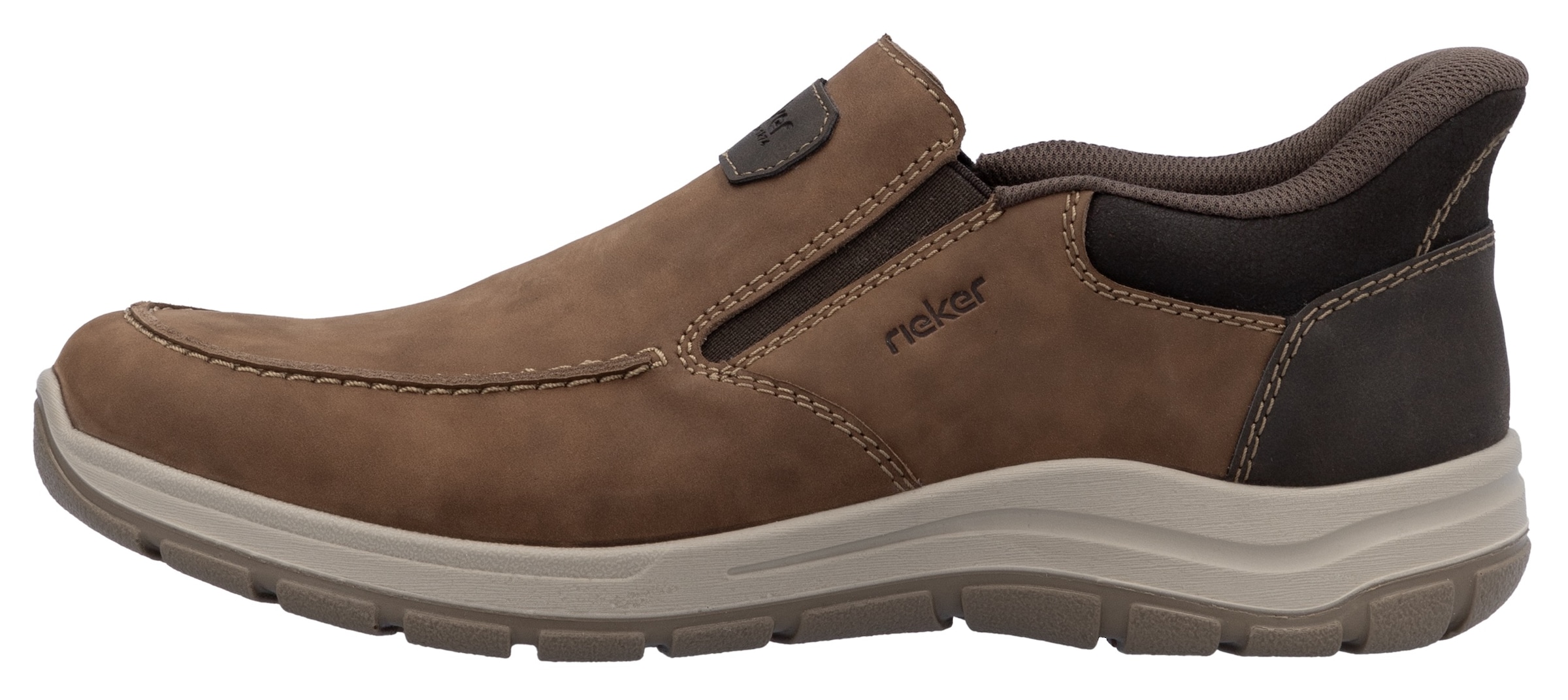 Rieker Slip-On Sneaker, Slipper, Freizeitschuh, Halbschuh mit Gummizug und Soft Einlegesohle