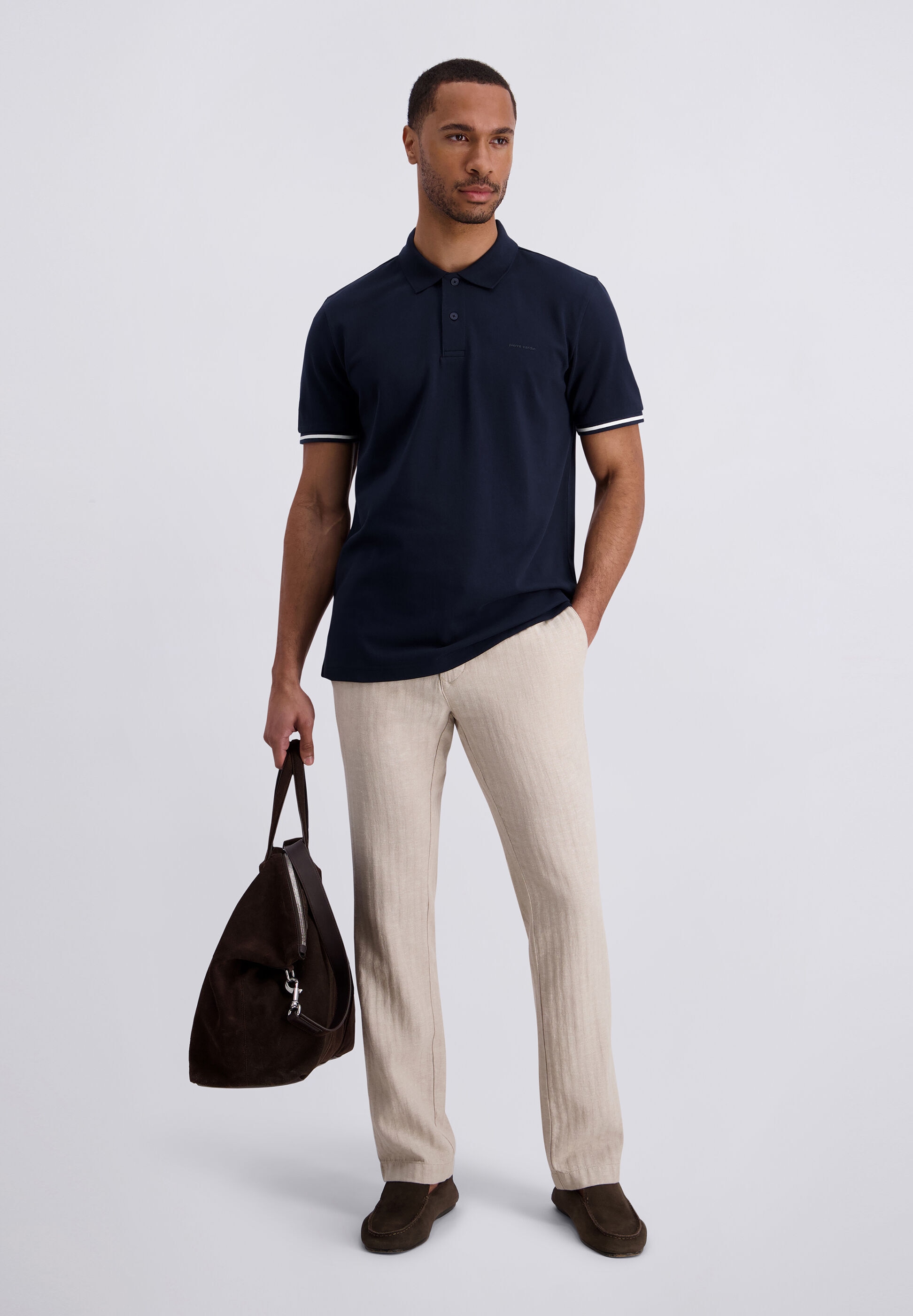 Pierre Cardin T-Shirt »Pierre Cardin Kurzarm-Poloshirts« mit Logo-Stitching