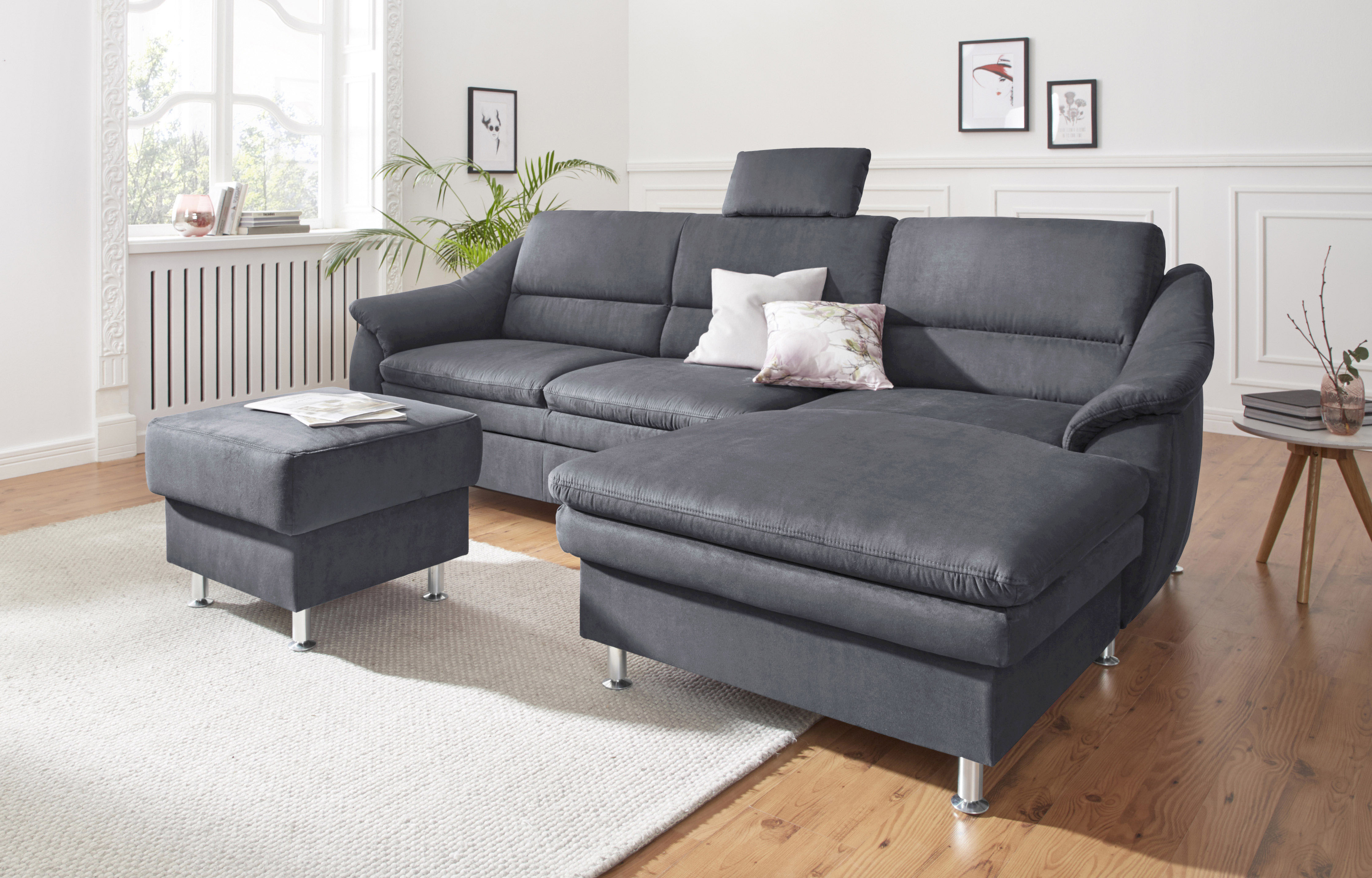 sit&more Ecksofa "Cardoso L-Form" mit Federkern, wahlweise mit Schlaffunktion