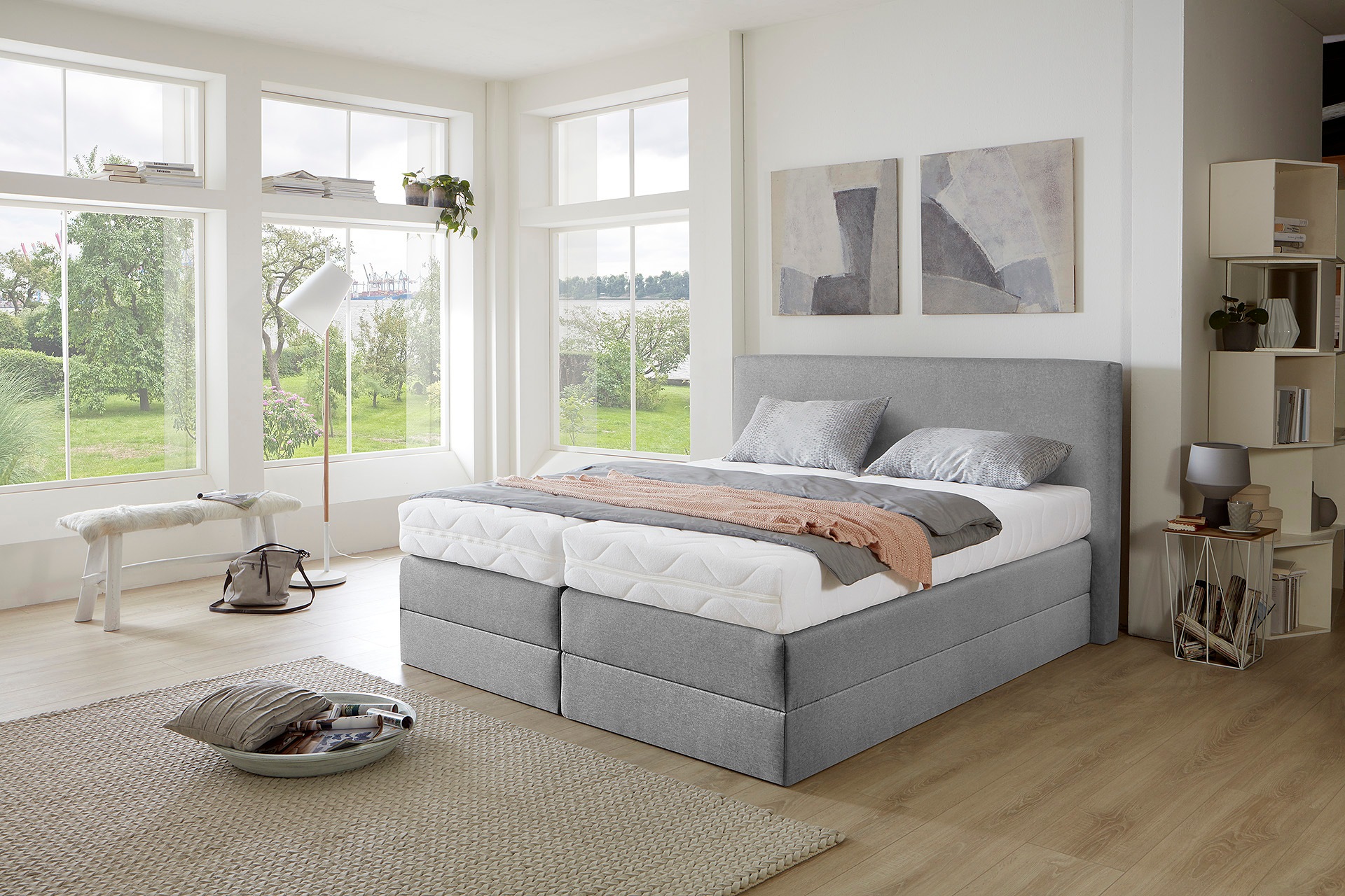 Westfalia Schlafkomfort Boxspringbett, wahlweise mit Kaltschaum-Topper und versch. Matratzenarten/Härtegraden