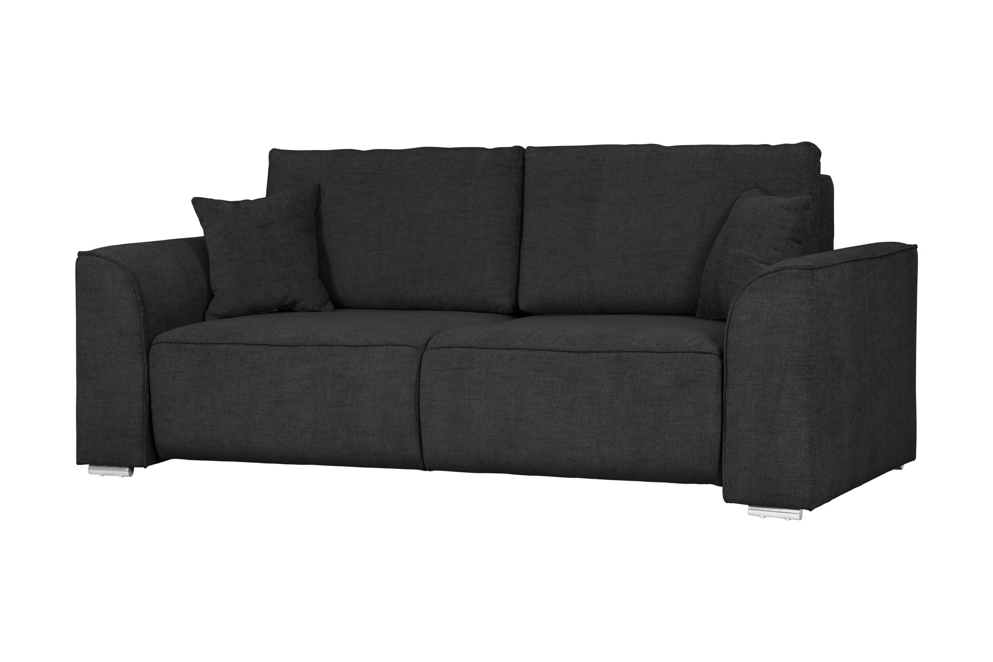 INOSIGN 2-Sitzer »BEATRICE, erhältlich in trendigen Stoffoptionen, B/T/H: 143/73/92 cm«, In hochwertiger Verarbeitung, incl. 2 großen Zierkissen in Korpusfarbe