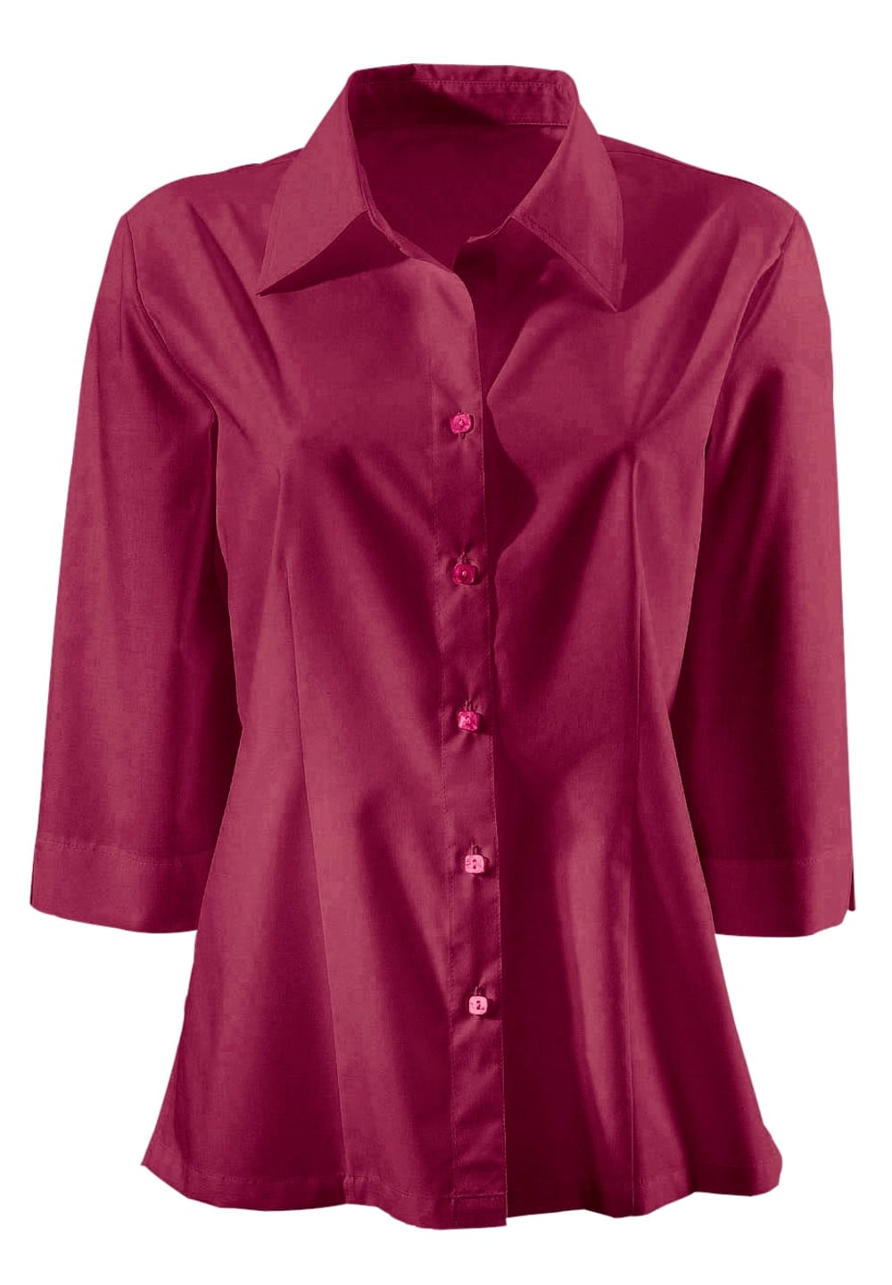 Sieh an! Klassische Bluse »Bluse Hemdbluse mit 3/4-Ärmeln«