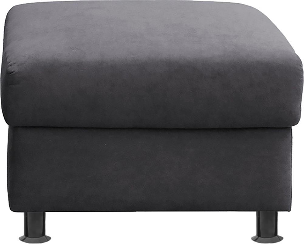 TRENDMANUFAKTUR Hocker »Rondo, Polsterhocker zur Serie, Breite 67 cm, Füße schwarz« Fußhocker wahlweise mit Federkern, in verschiedenen Bezügen bestellbar