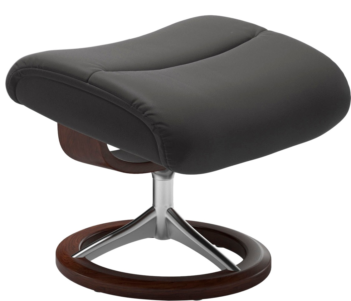 Stressless® Relaxsessel »View«, (Set, Relaxsessel mit Hocker), mit Signature Base, Größe S,Gestell Braun