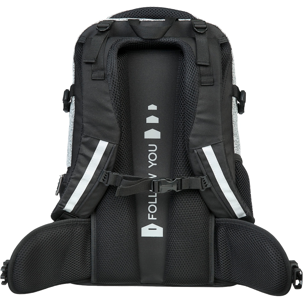 neoxx Schulrucksack »Active, Wool the World«, reflektierende Details