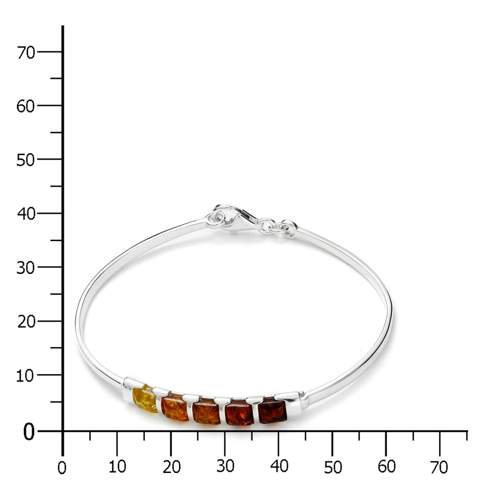 OSTSEE-SCHMUCK Armreif »- Rosika - Silber 925/000 - Bernstein«