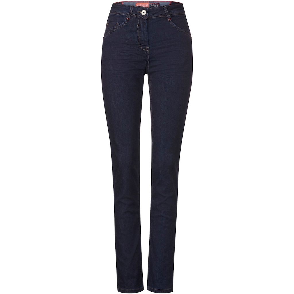 Cecil Slim-fit-Jeans, mit dunkelblauer Waschung