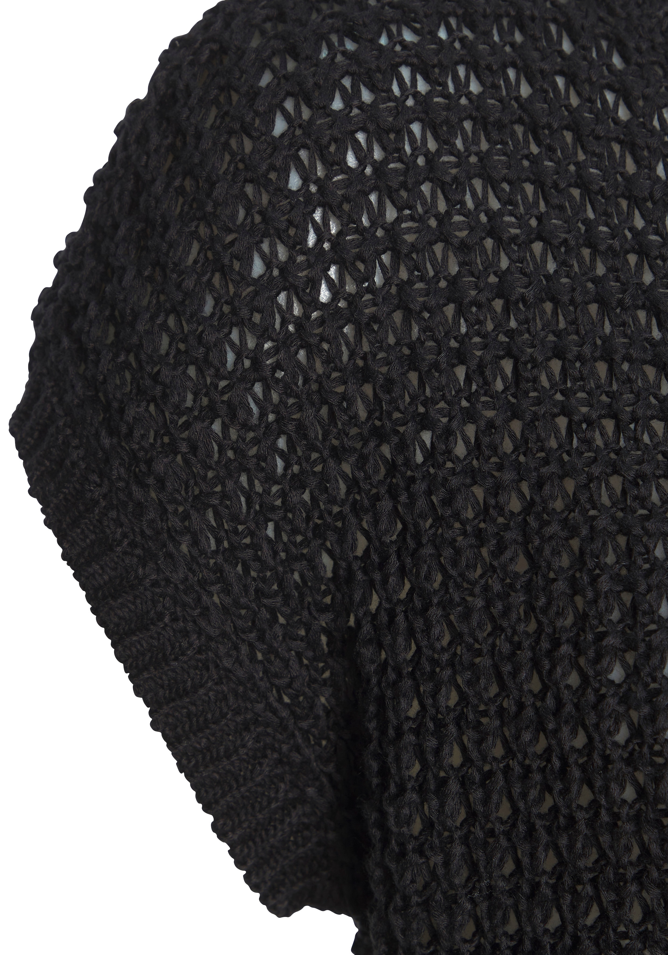 s.Oliver Kurzarmpullover mit weitem Rundhalsausschnitt und sommerlich, elegantem Strick