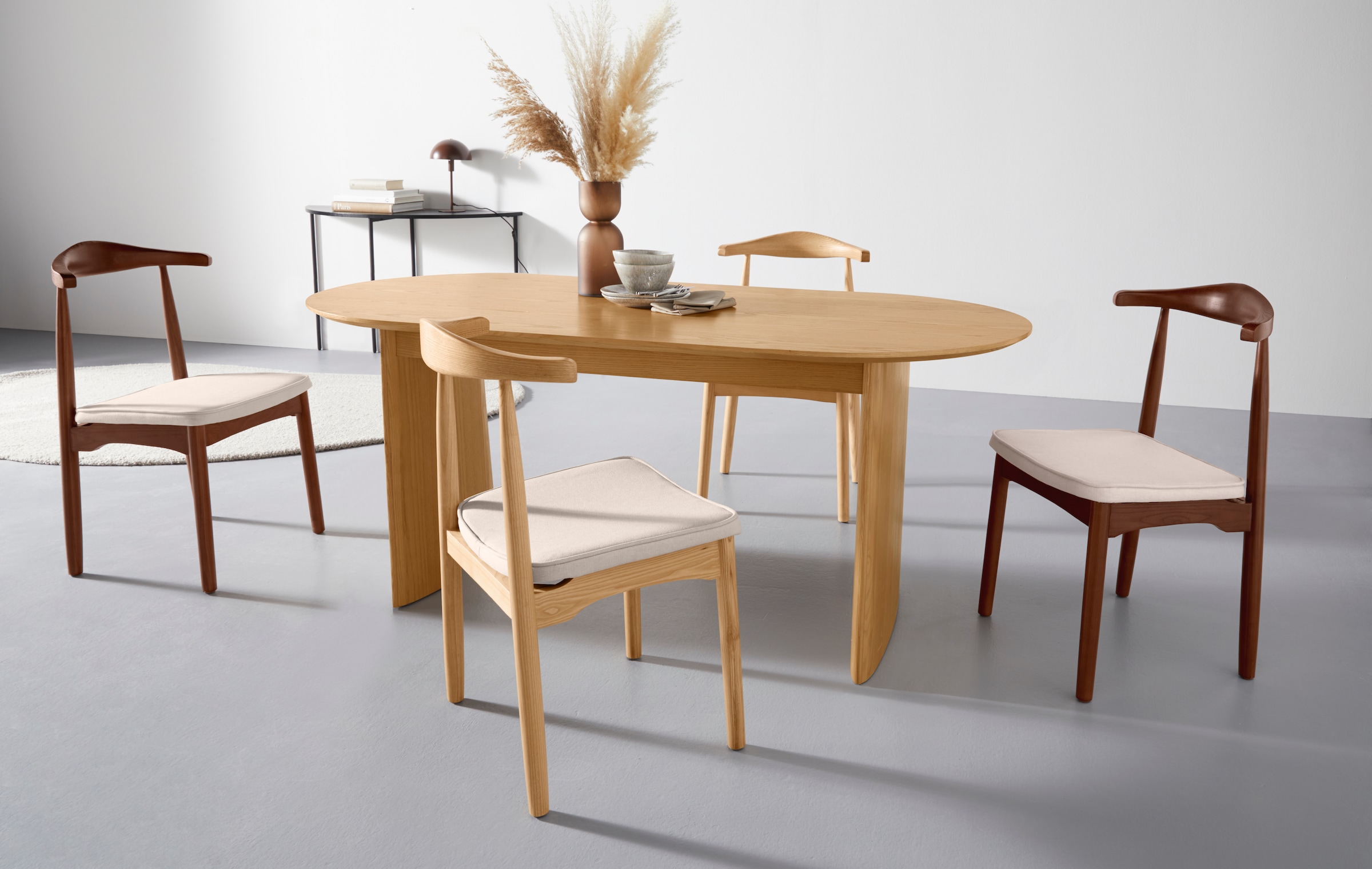 LeGer Home by Lena Gercke Esstisch »Melinda, TOPSELLER!, OTTOs Choice« aus massivem Eschenholzfurnier, in zwei Breiten erhältlich