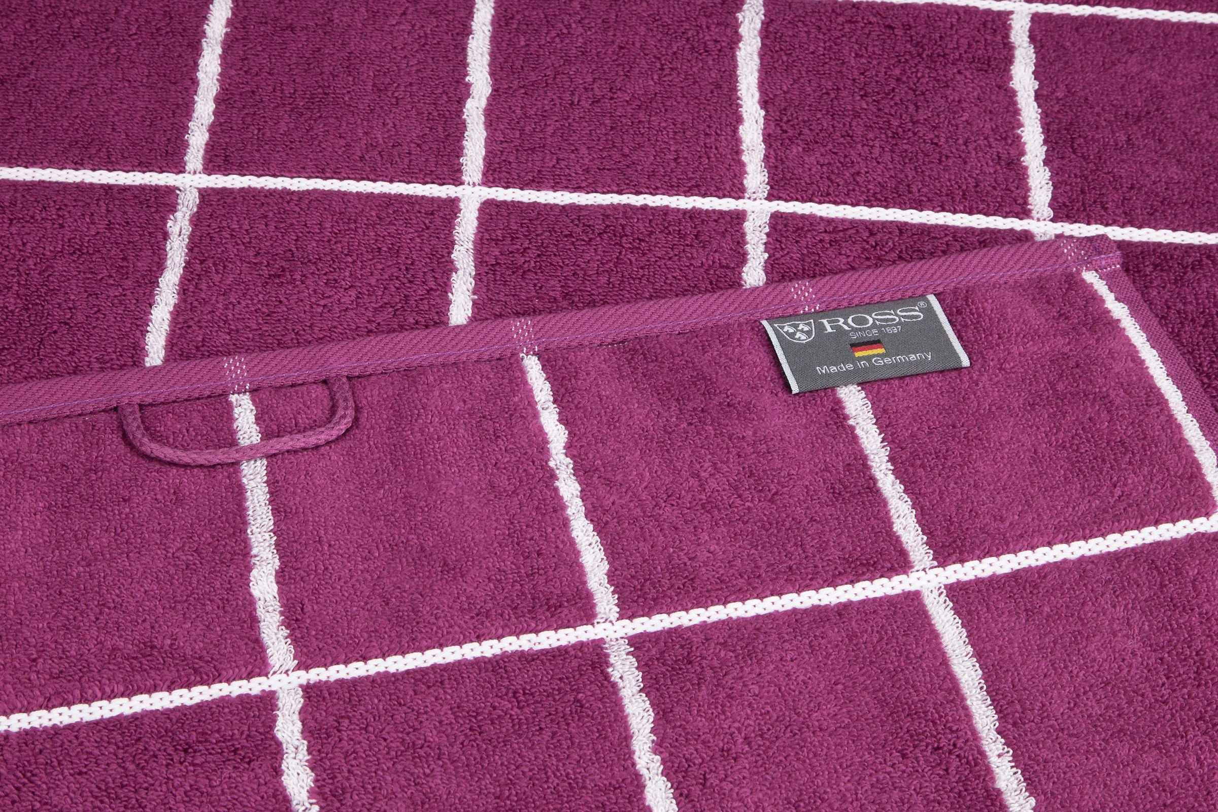 ROSS Handtücher »Cashmere Überkaro«, (2 St.), 100% Baumwolle, kariert, in modischen Karo Farben