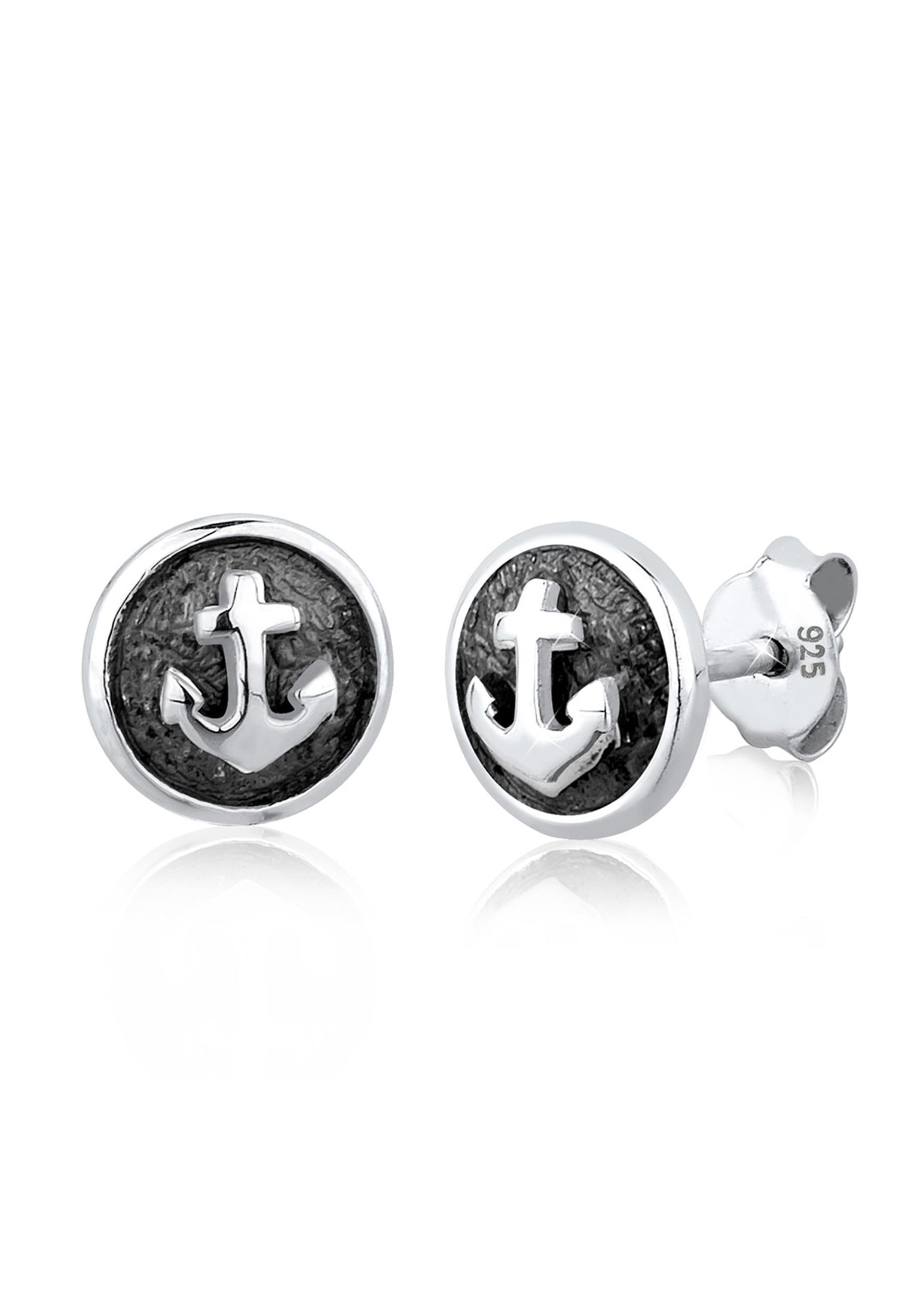 Elli Paar Ohrstecker »Ohrringe Anker Maritim Emaille Trend 925 Silber«