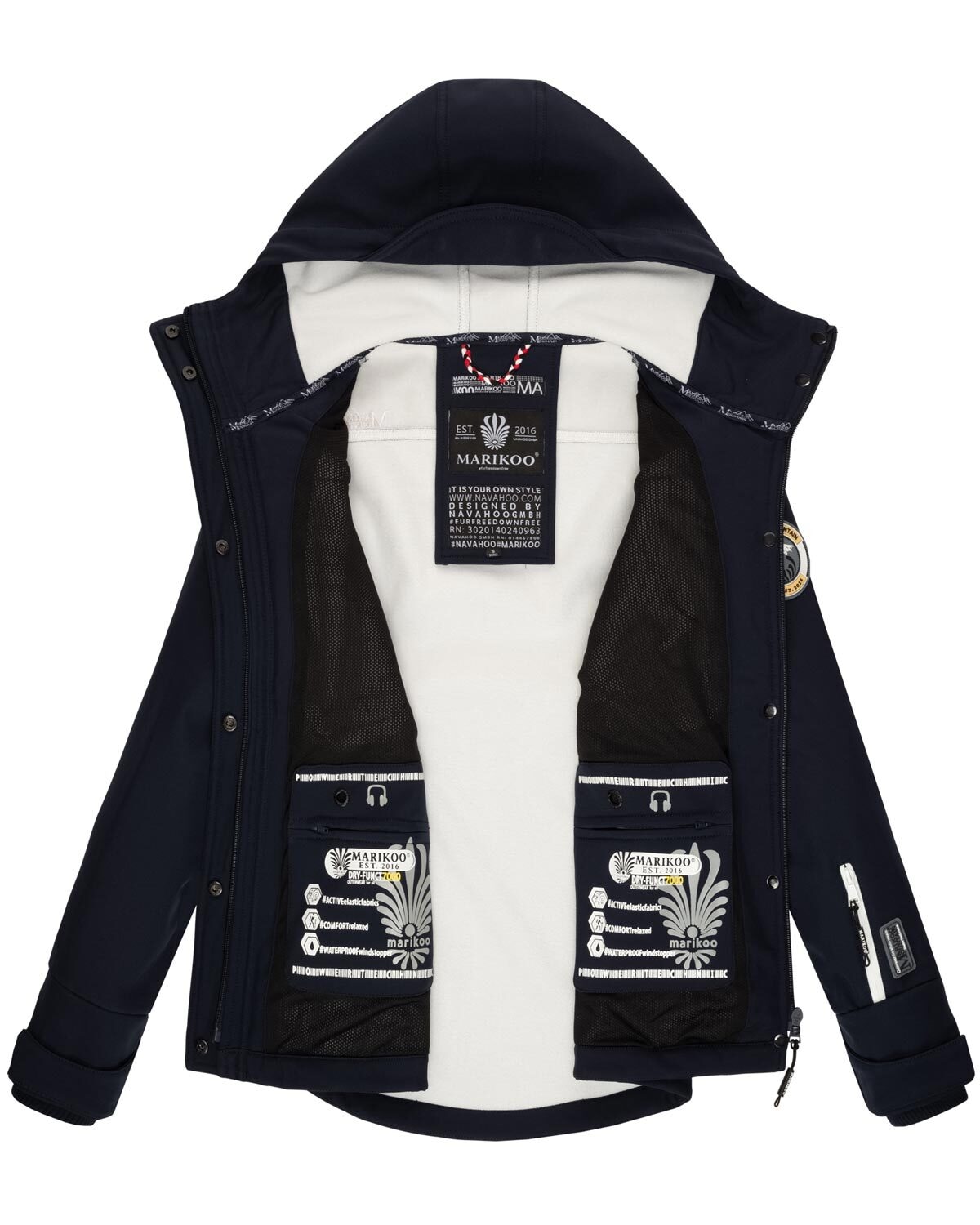 Marikoo Softshelljacke »Marikoo Kleinezicke Damen Softshell Jacke B864«