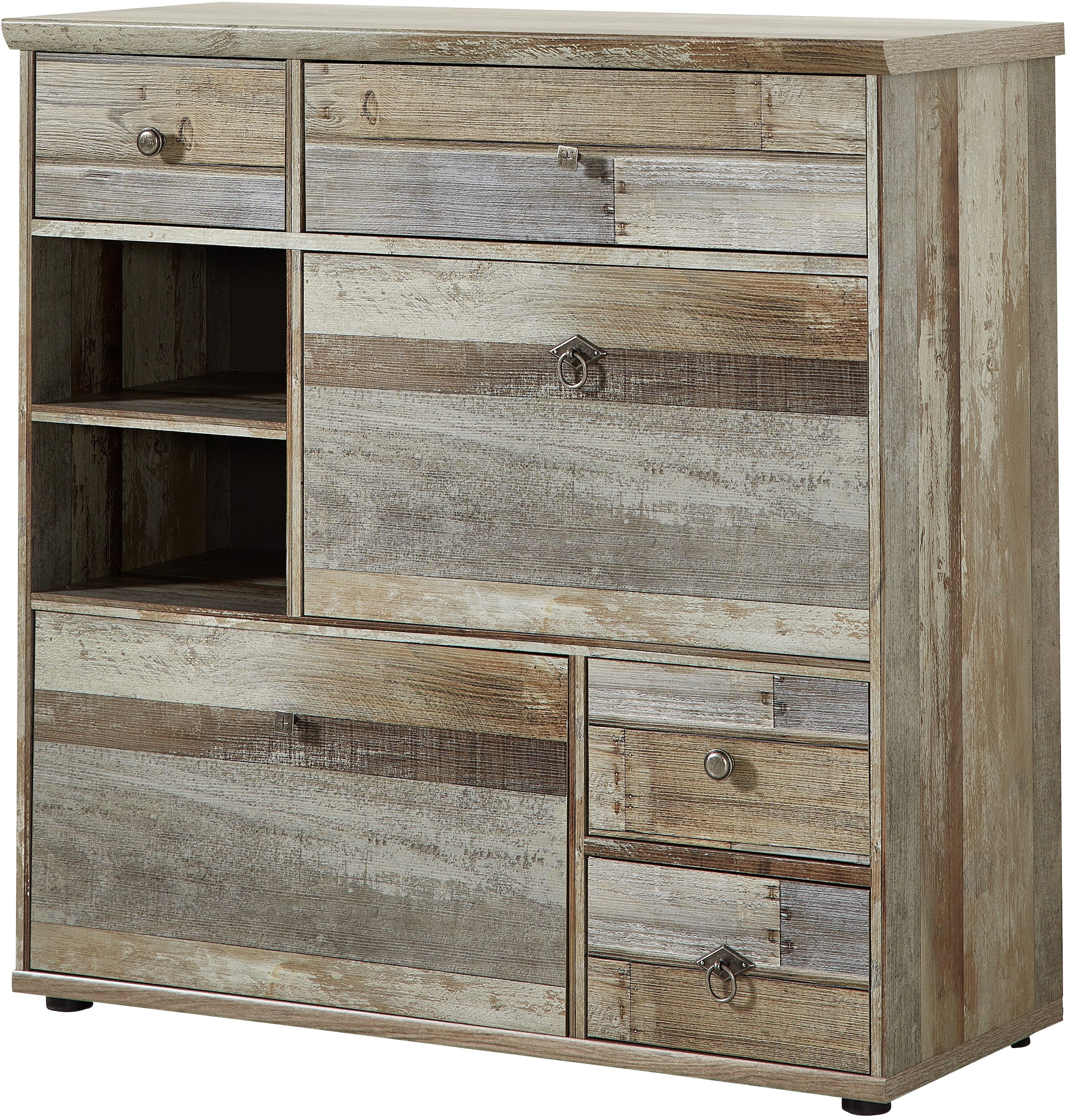 Innostyle Schuhschrank »BONANZA« 1 Stk. tlg. 2 Klappen, 8 Fächer, 4Schübe, Softclose, ABS Kanten