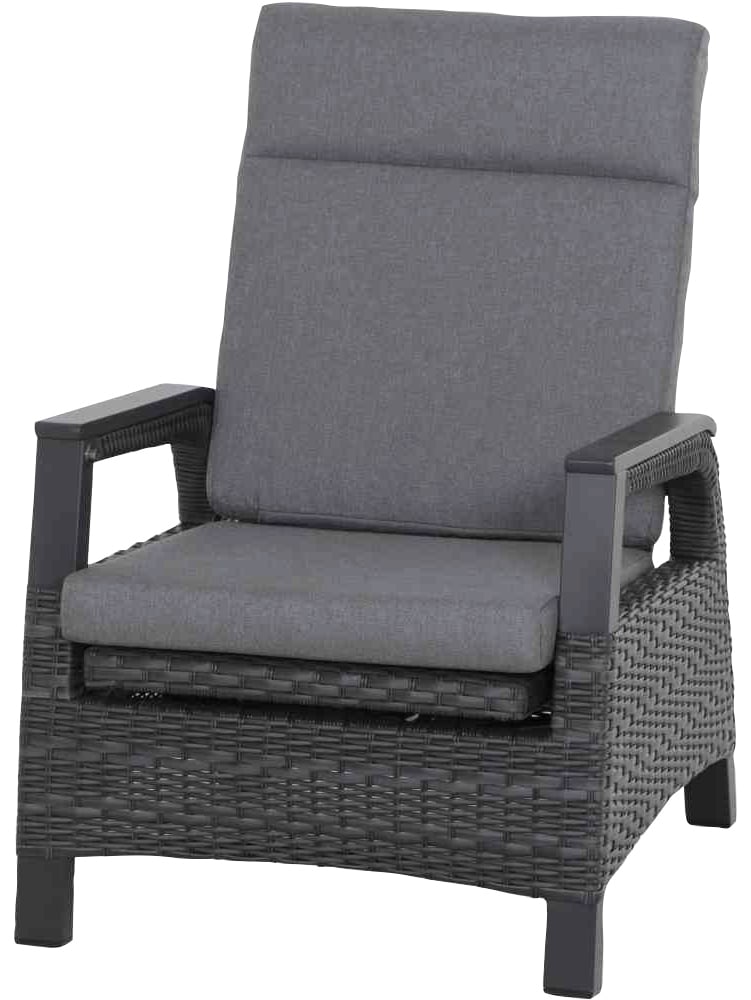 Siena Garden Gartenlounge-Set »Solea«, (4 tlg., 2xSessel: 84x71x98 cm,2er Bank: 85x151,5x97 cm,Tisch:140x85x72/50,5 cm), Aluminium, verstellbar, höhenverstellbar, inkl. Auflagen