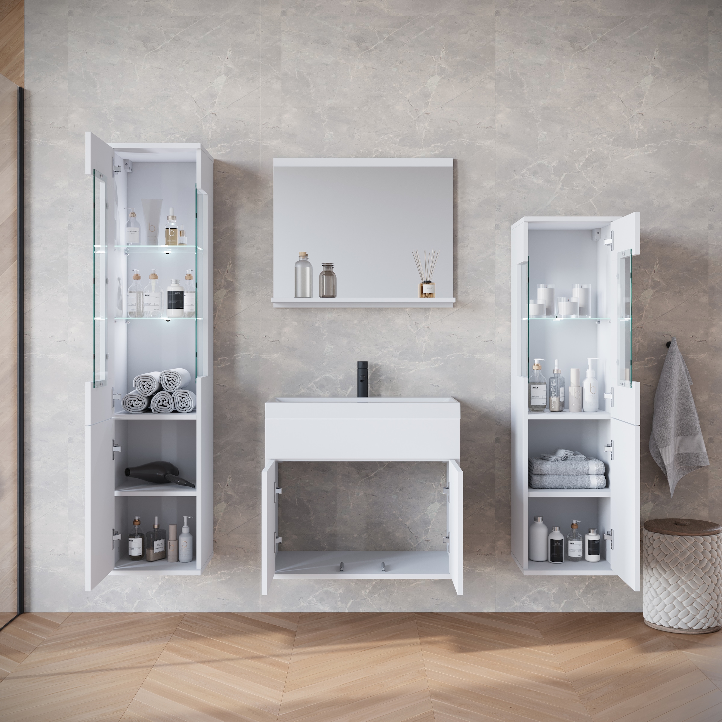 INOSIGN Badmöbel-Set »Kenia« Set, 5 Stk. tlg.