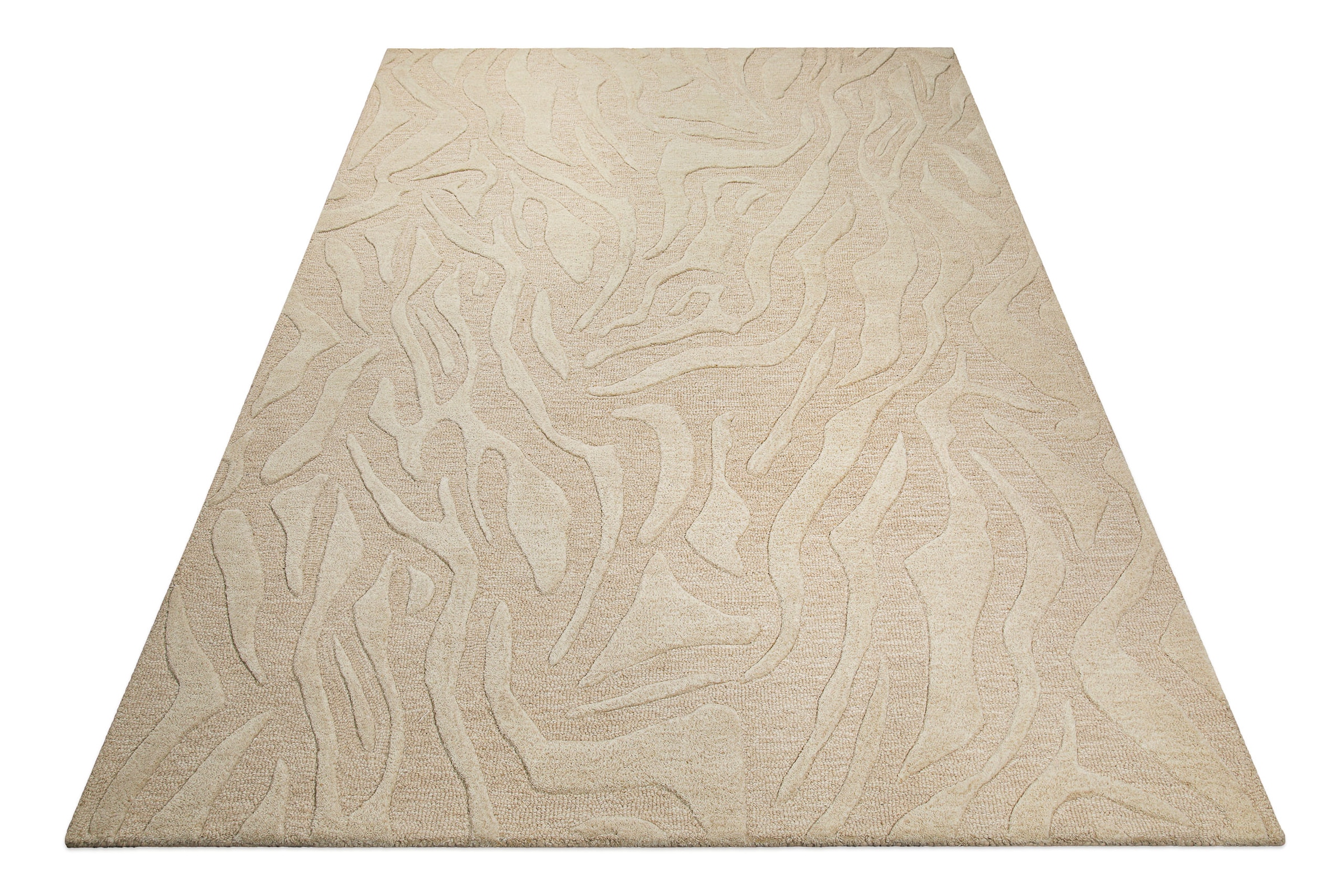 Wecon home Teppich »Lior« rechteckig 10 mm Höhe Wollteppich, abstrakt, hochwertig, handgetuftet, robust, modern