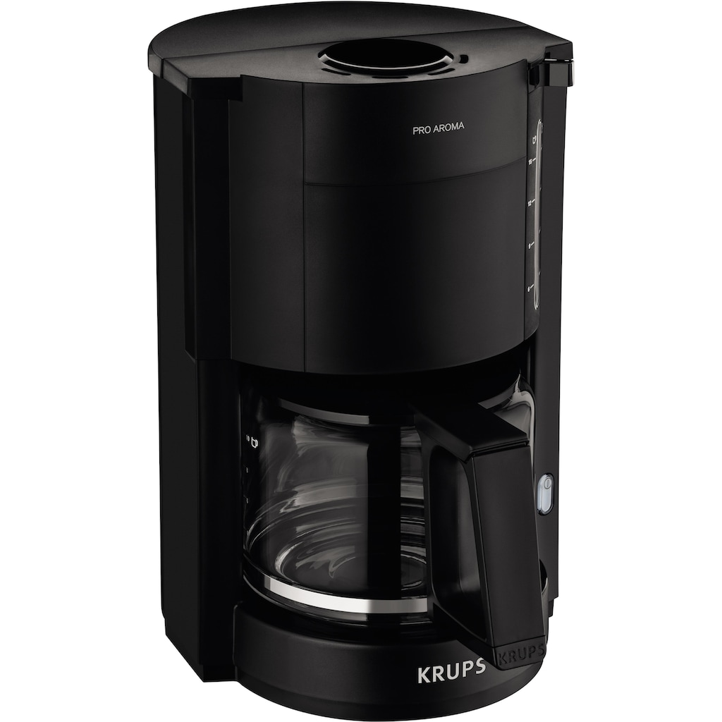 Krups Filterkaffeemaschine »F30908 Pro Aroma«, mit Glaskanne, 1,25L Füllmenge, 10-15 Tassen, 1050W, Schwarz