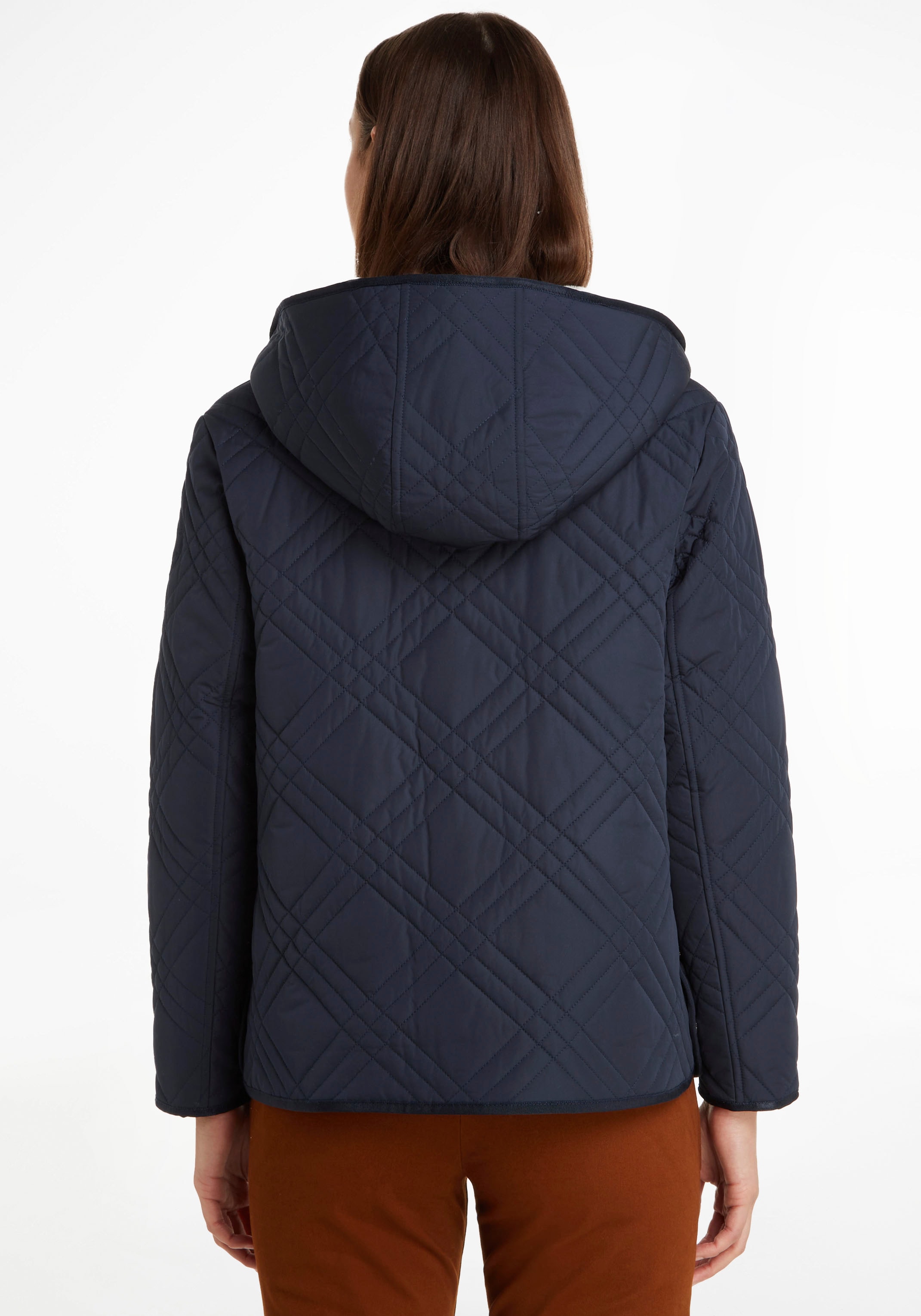 Tommy Hilfiger Steppjacke, mit Kapuze, mit Markenlabel
