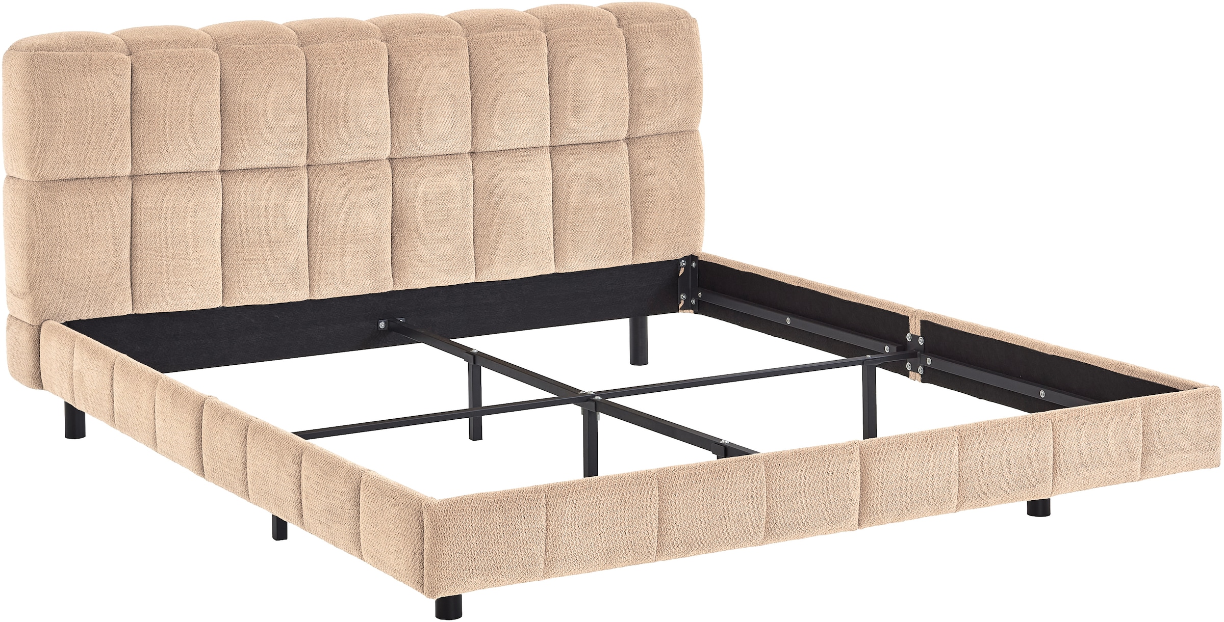 ATLANTIC home collection Polsterbett »Neela in 180cm x 200cm« gepolstertes Kopfteil und Rahmen, Bezug aus hochwertigen Strukturstoff