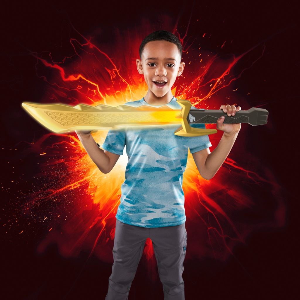 Hasbro Lichtschwert »Spielzeug-Schwert, Power Rangers Dino Fury Megafury Saber«, mit bewegungsaktivierten Licht- und Soundeffekten