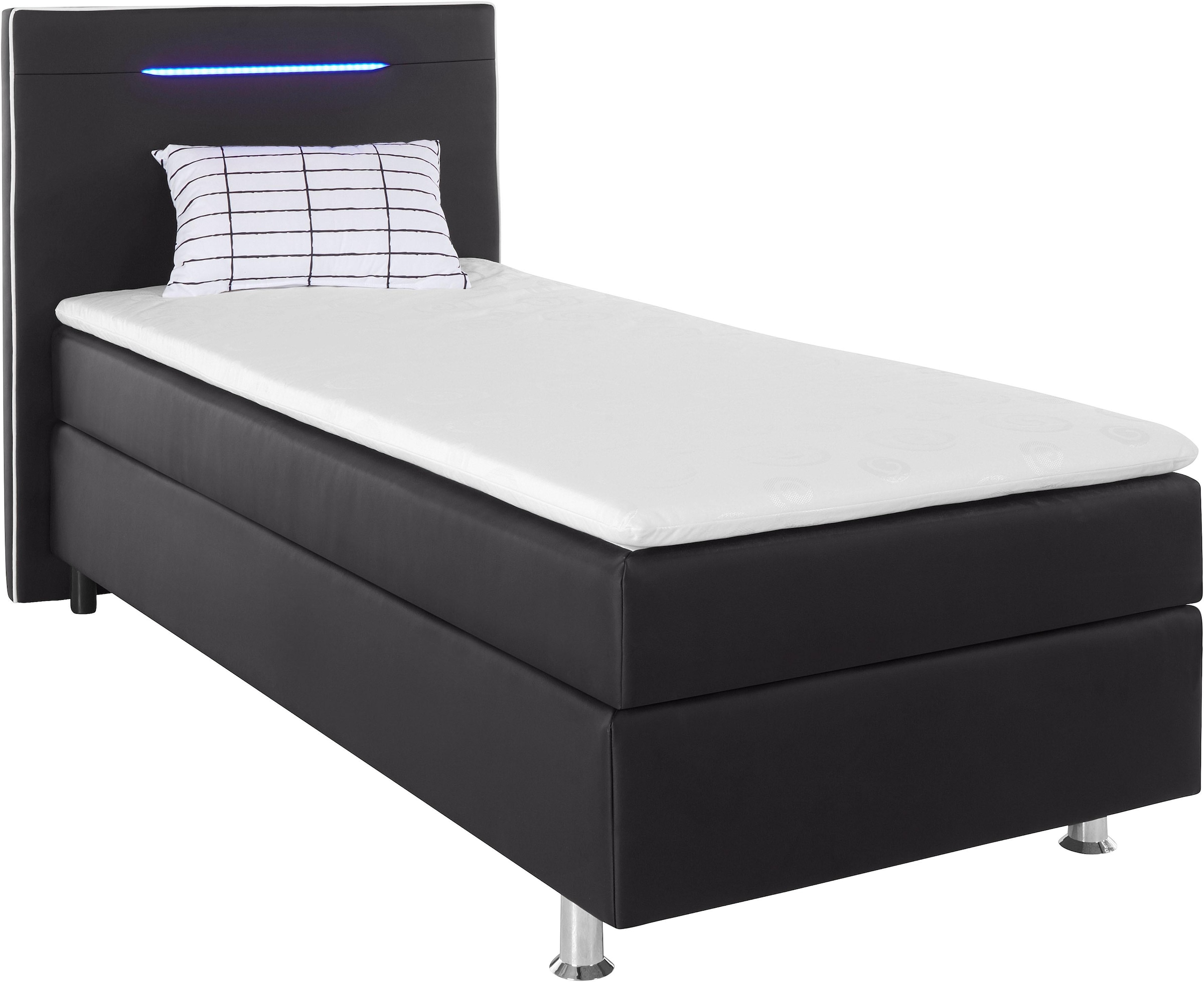 COLLECTION AB Boxspringbett, inkl. LED-Beleuchtung, Topper und Kissen