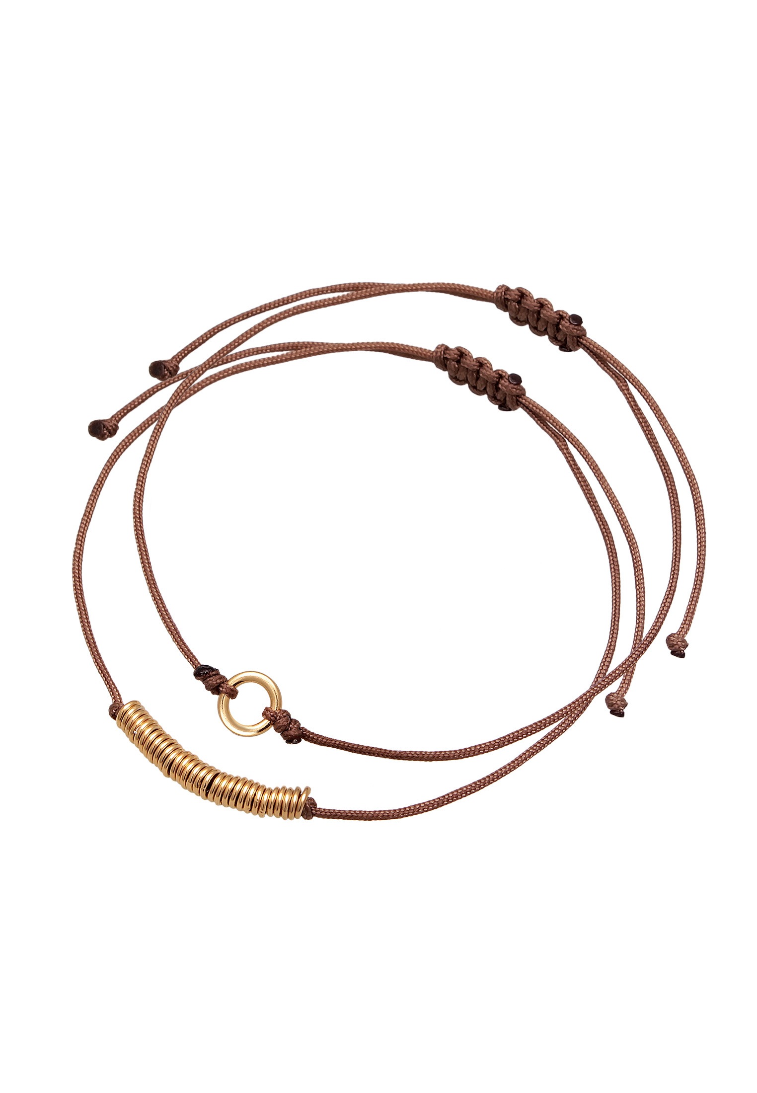 Elli Armketten Set »Armband Beads Kreis Nylon 2er Set 925 Sterling Silber«