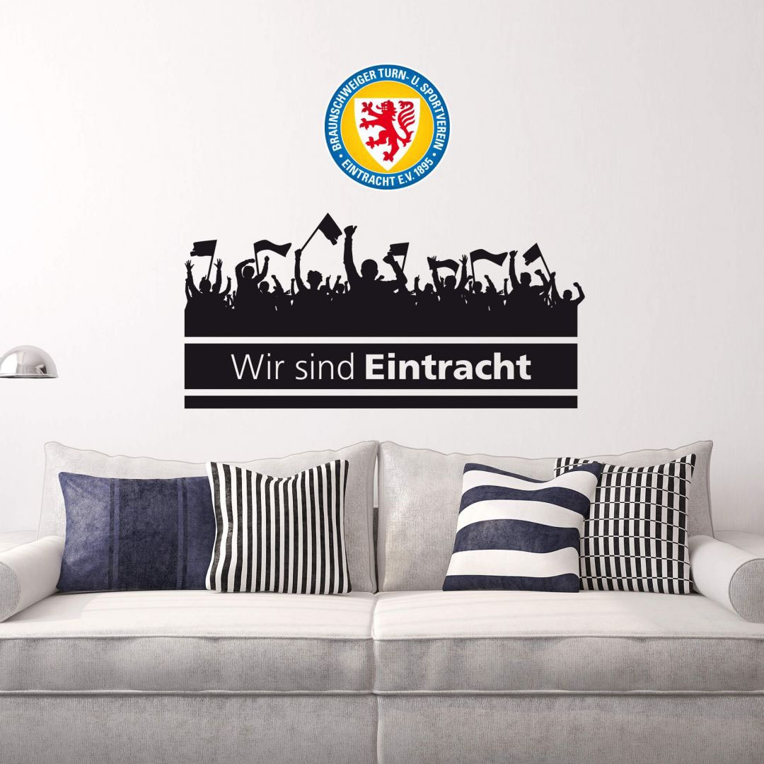 Wandtattoo »Eintracht Wall-Art bestellen St.) Raten (1 Logo«, Braunschweig Fans auf