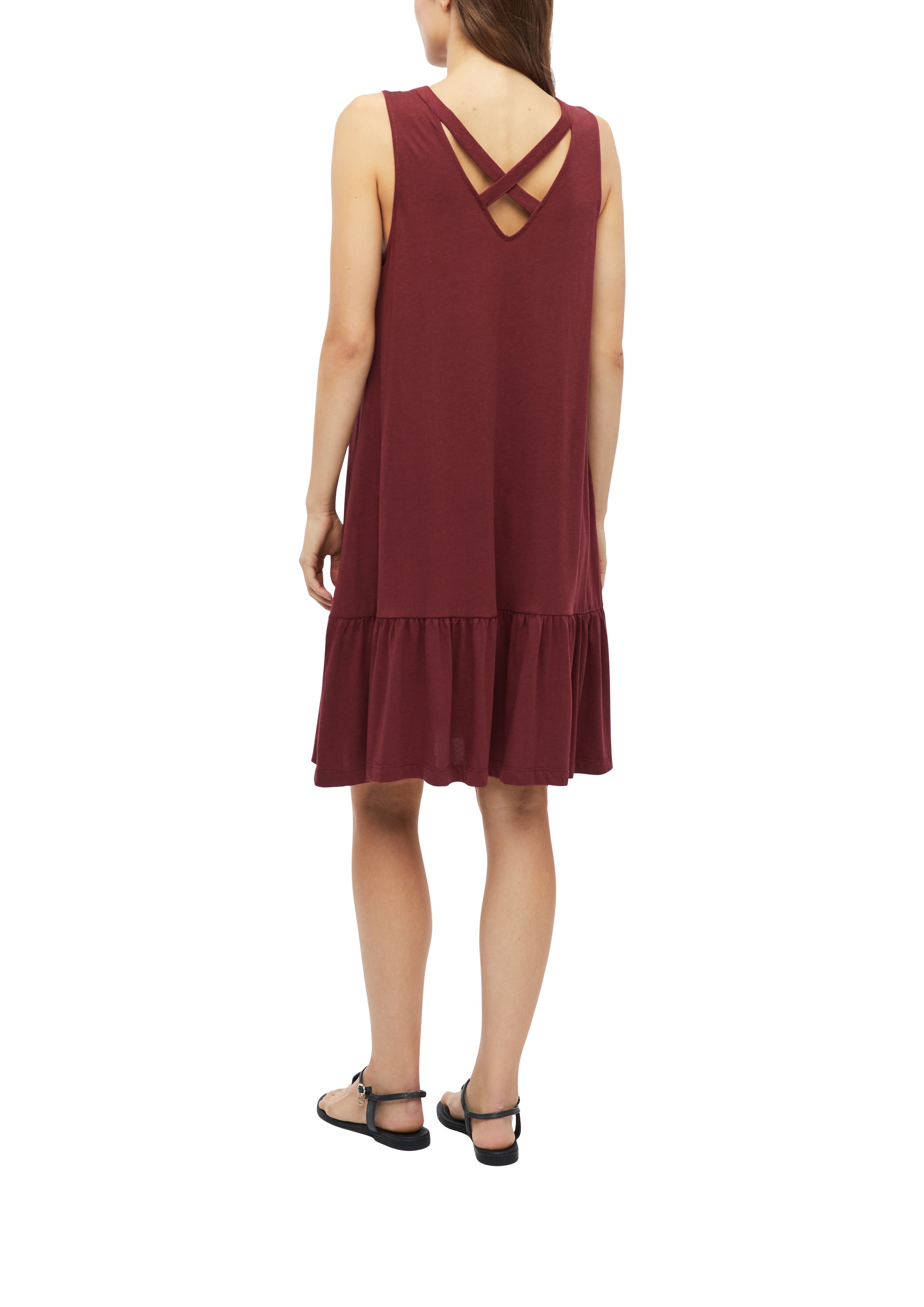 s.Oliver Maxikleid Ohne Taschen Sommerkleid in Allover-Optik