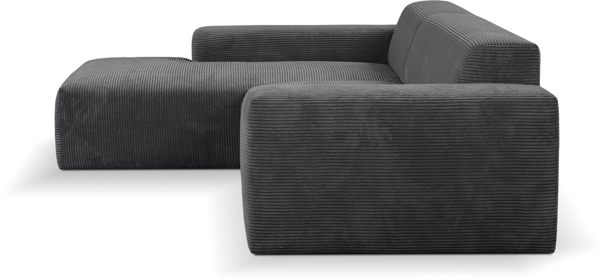 WERK2 Ecksofa »Zeus-L modern und zeitlos, Breite 253cm, bequemes Sofa«, Curvy Trend Ecksofa mit urbaner Optik