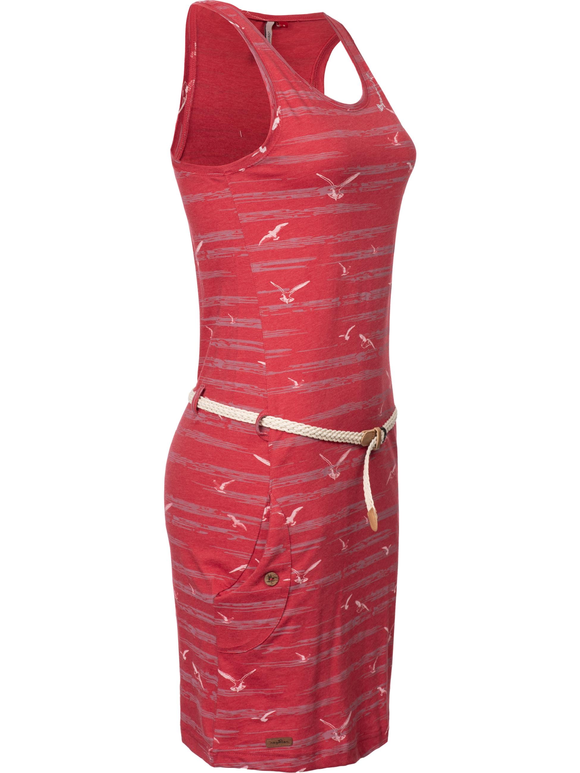 Ragwear Jerseykleid »Jerseykleid Kesy«, stylisches Shirtkleid mit Printmuster u. Gürtel