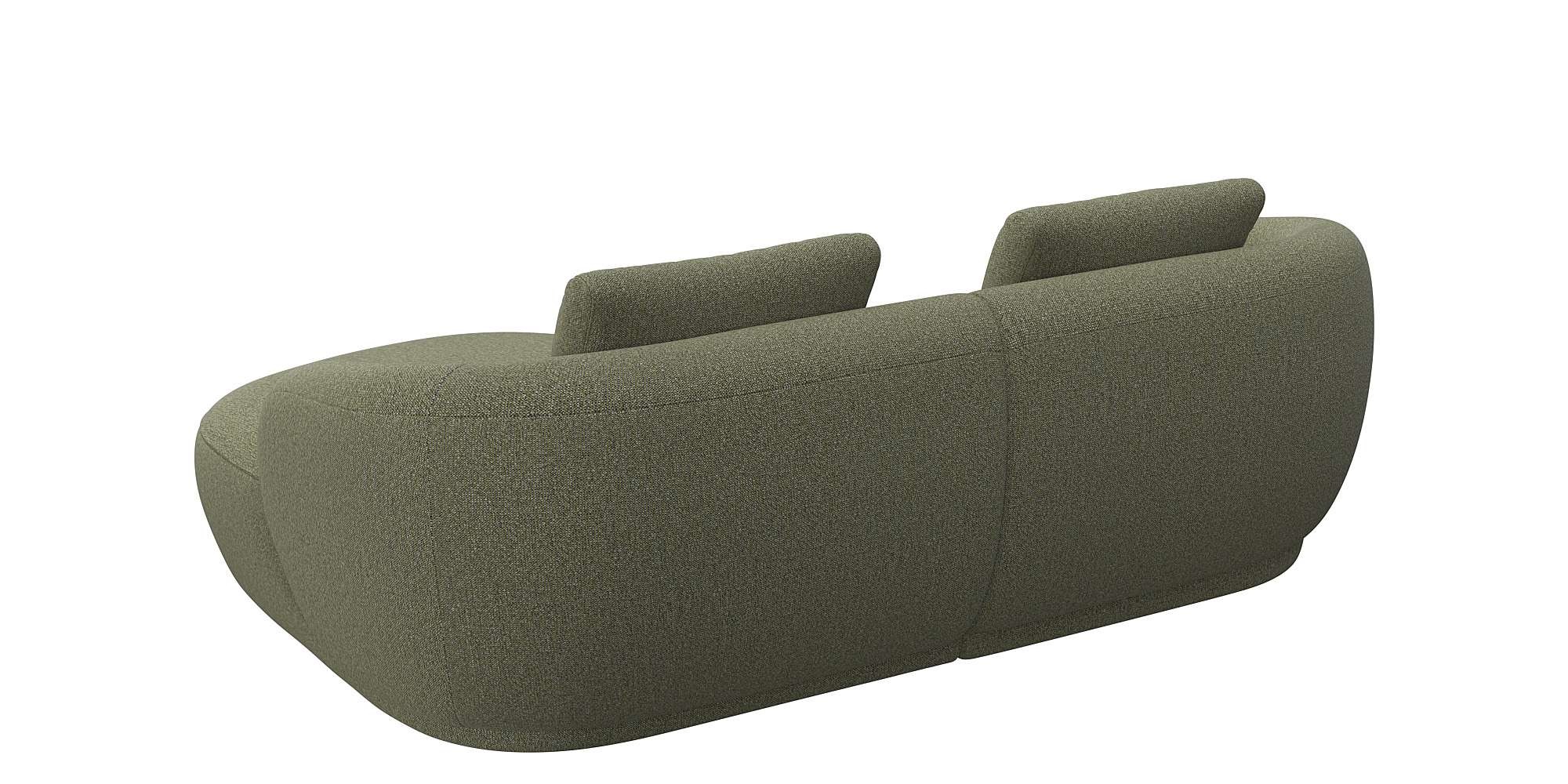 FLEXLUX Wohnlandschaft »Torino, rund, L-Form, Sofa-Ecke mit Recamiere, Longchair-Sofa« Modernes, organisches Sofa-Design, Kaltschaum, Wellenunterfederung