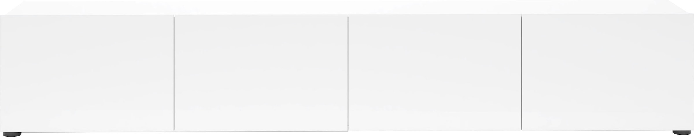 INOSIGN Lowboard »Mister, TV-Board, TV-Bank, TV-Kommode, TV-Möbel«, mit 4 Klappen, komplett Hochglanz Lackiert, Breite 225 cm