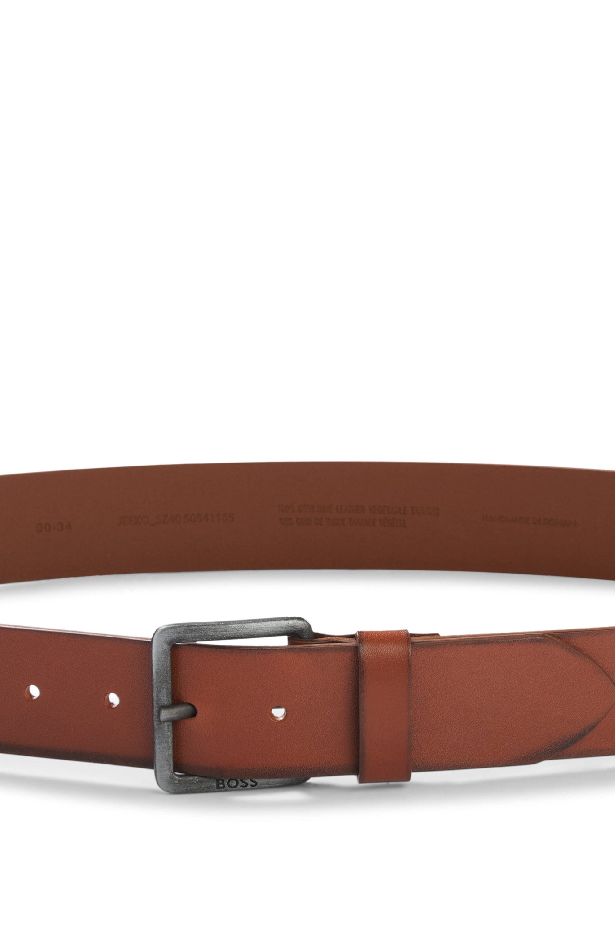 BOSS Ledergürtel »Jeeko_Sz40« mit matter Schließe