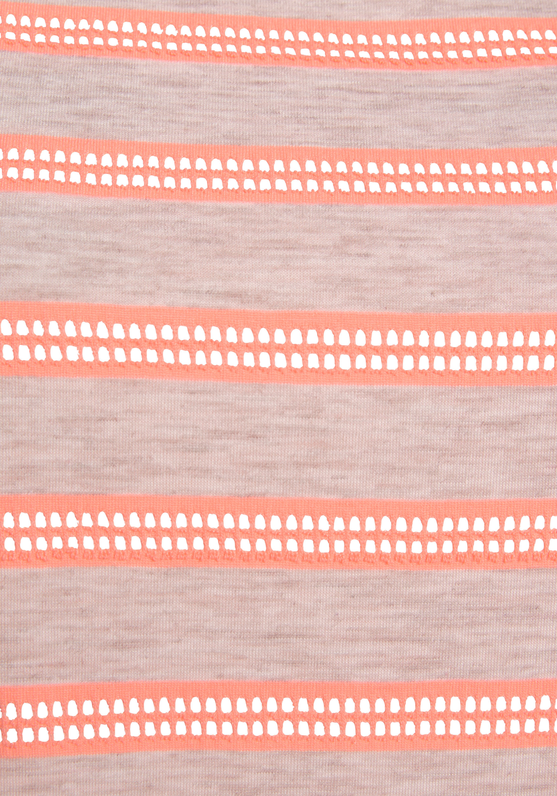 Vivance Kurzarmshirt, mit transparenten Neon-Einsätzen, T-Shirt, lockere Passform, sportlich