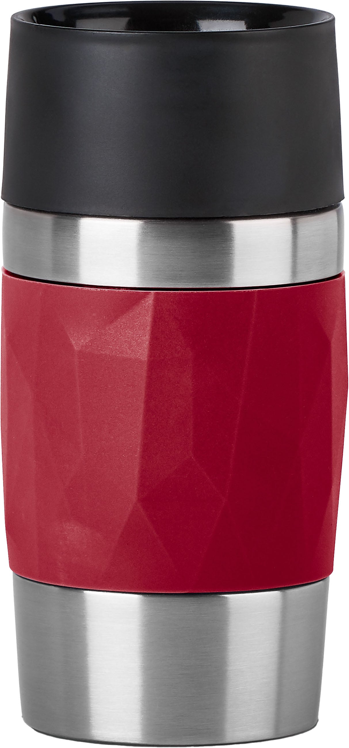 Emsa Thermobecher "Travel Mug Compact" 0,3L, Edelstahl, 3h warm/6h kalt, 360Trinköffnung, spülmaschinenfest