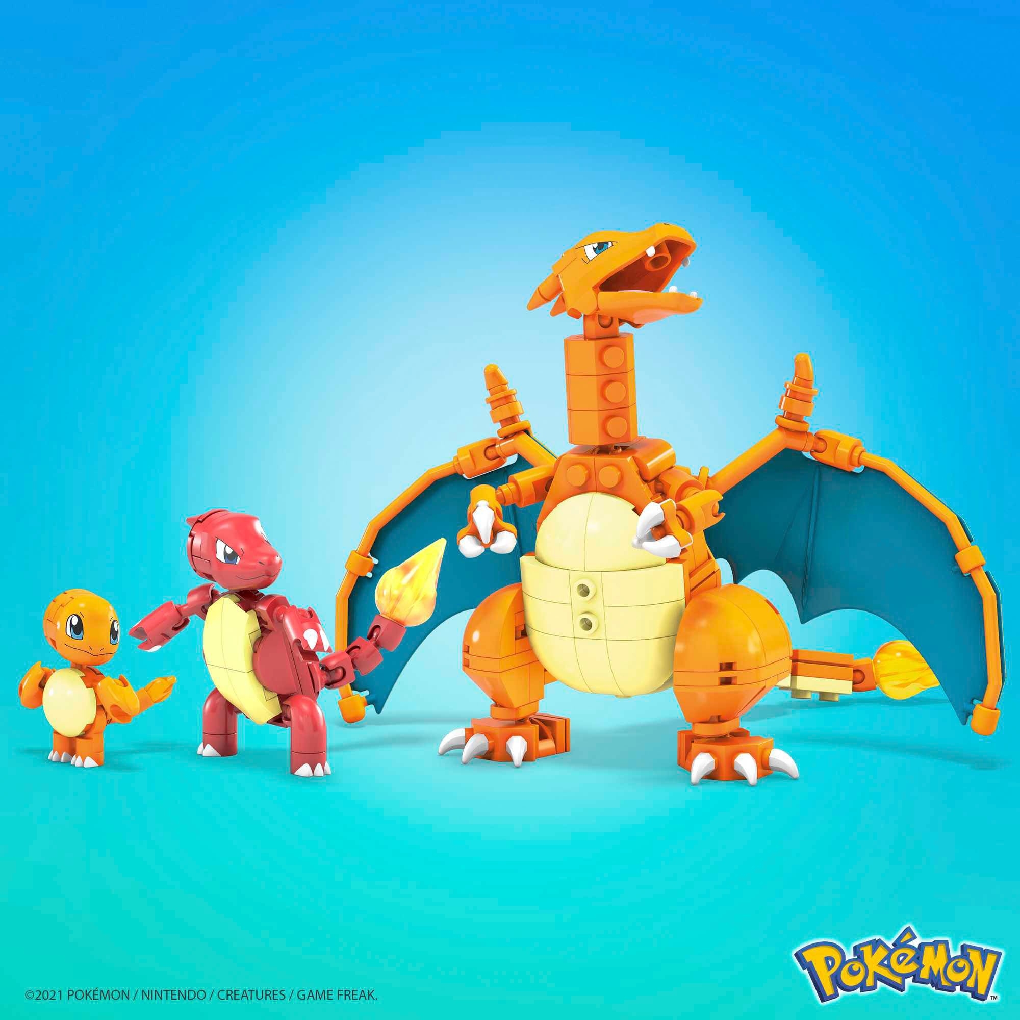 bei Charmander Set«, MEGA Spielfigur Zusammenbauen »Pokémon Evolution zum