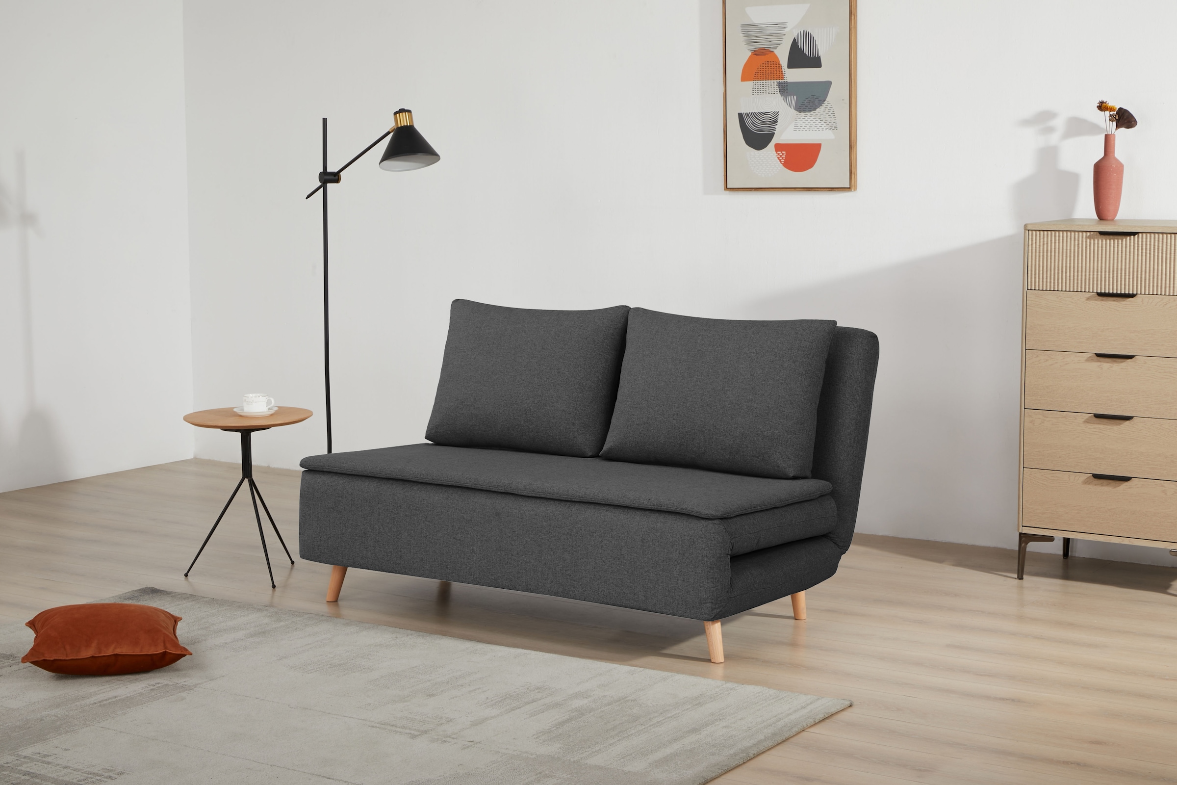 INOSIGN 2-Sitzer »AINSLEY 140 cm, Schlafsofa« Verstellbare Rückenlehne und Sofa mit Bettfunktion