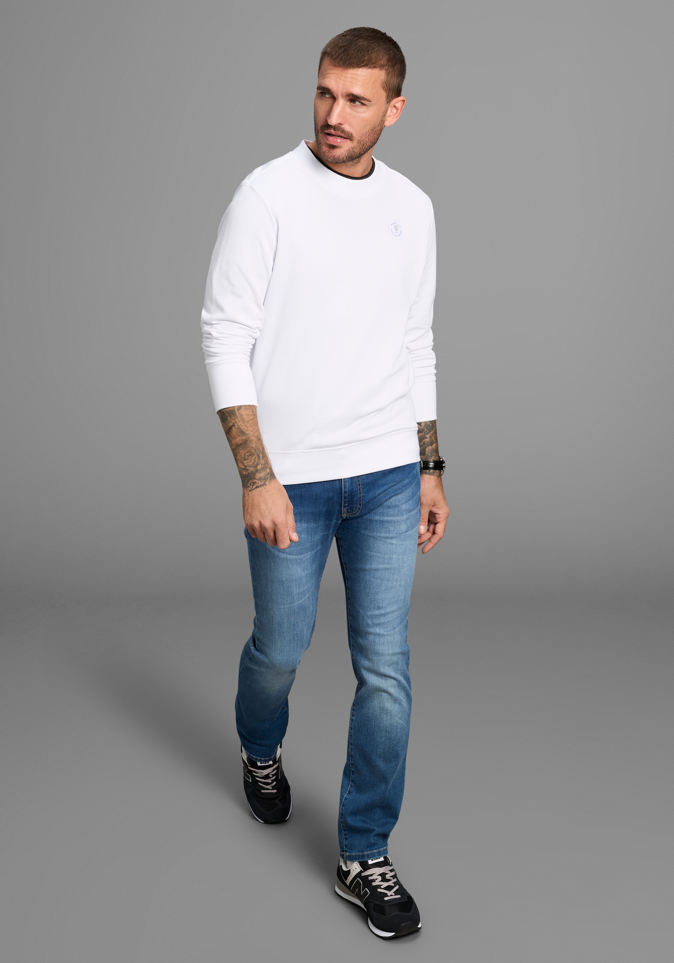 DELMAO Sweatshirt Langarm,  Regular Fit,  unifarben,  Basic-Stil