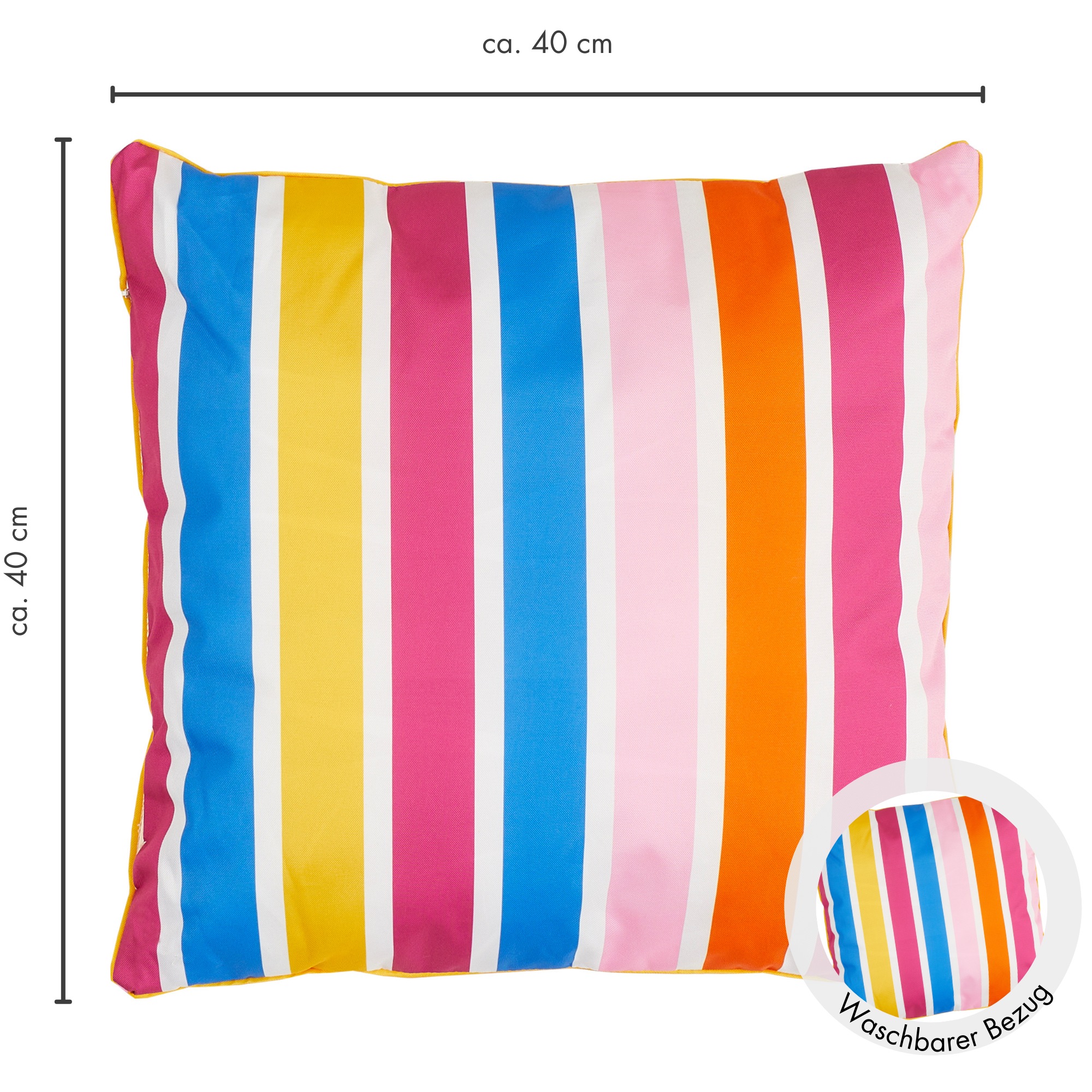 Andiamo Dekokissen »Helia, Kissenhülle mit Füllung« Sofakissen, modernes Design, eckig, 40x40, Outdoor geeignet