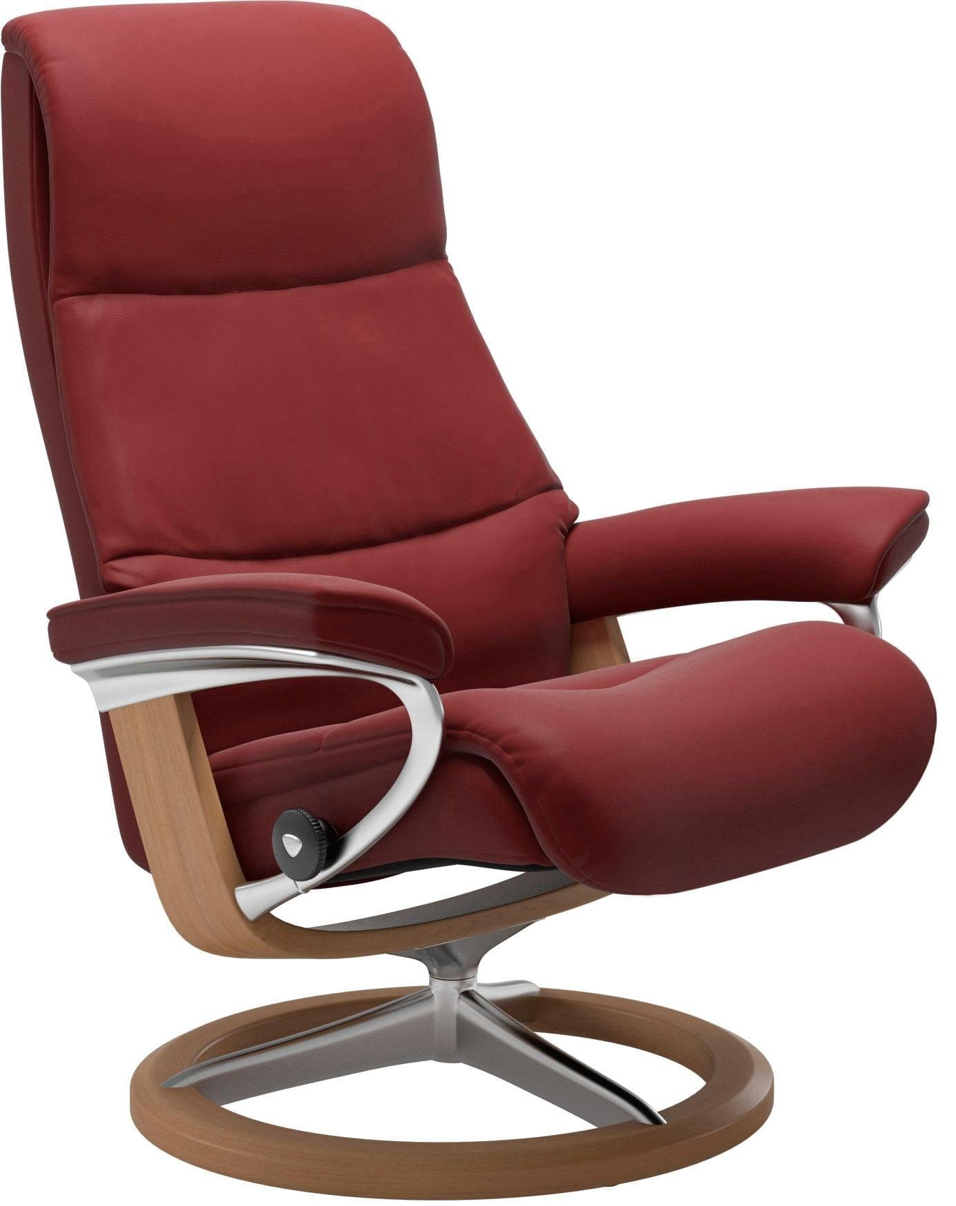 Stressless® Relaxsessel »View« Set, Relaxsessel mit Hocker,  mit Signature Base, Größe M,Gestell Eiche