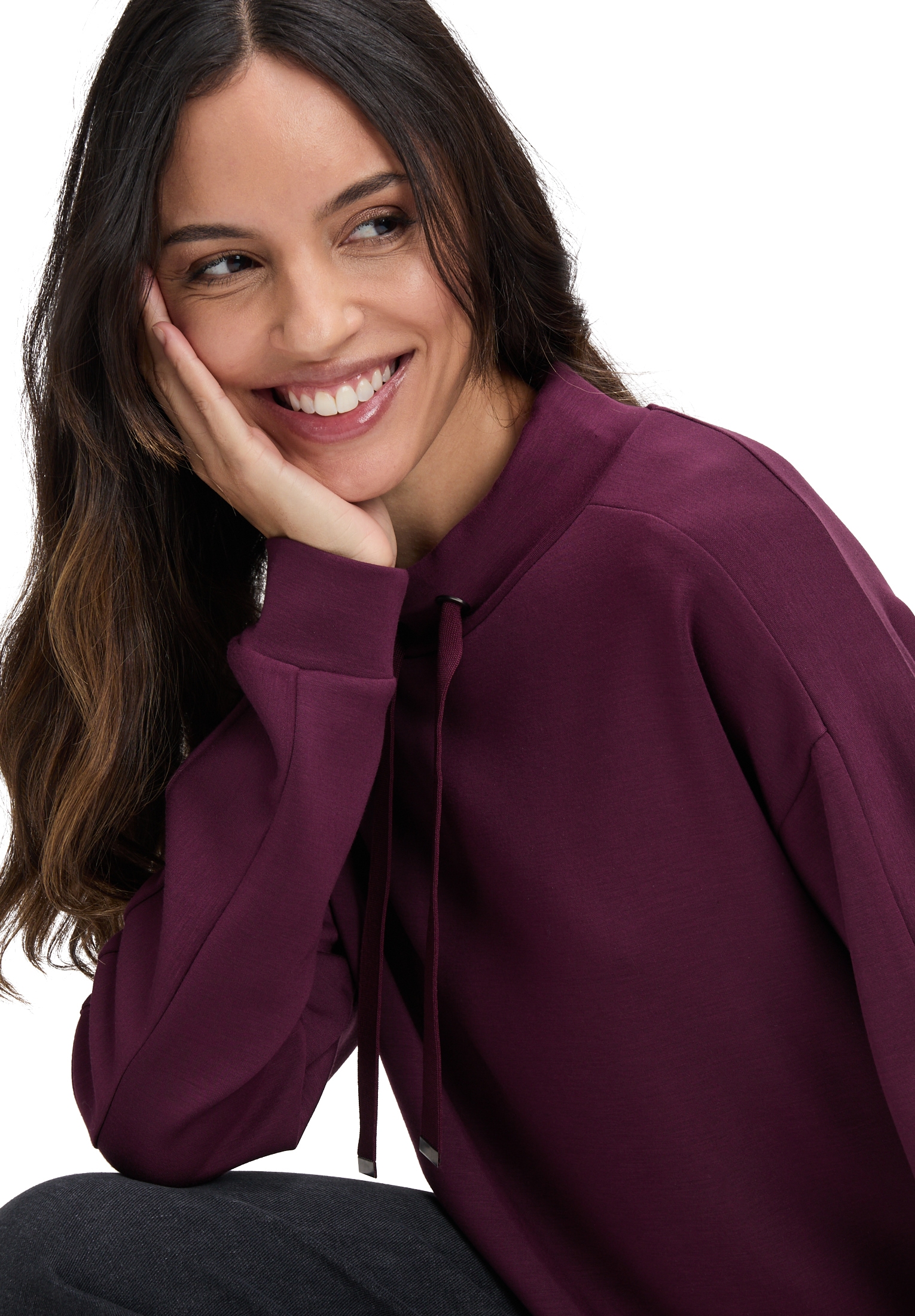 Betty&Co Sweatshirt »Sweatshirt mit Stehkragen«