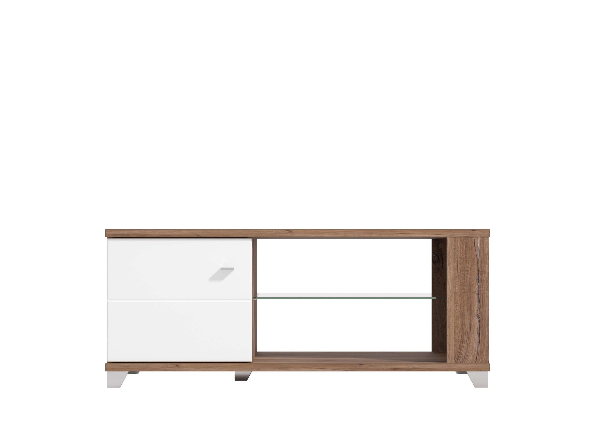 INOSIGN Couchtisch »Burgundy120 cm, rechteckig, in zeitloser Design,« mit viel Stauraum, Flagstaf Eiche Dekor mit Segmenten in Weiß