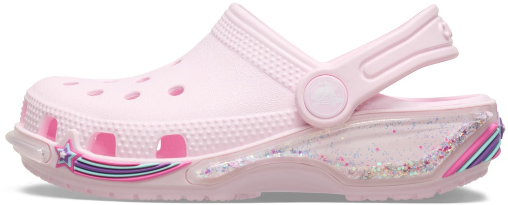 Crocs Clog »Classic Star Sparkle Clog K«, Freizeitschuh, Sandale mit coolem Motiv