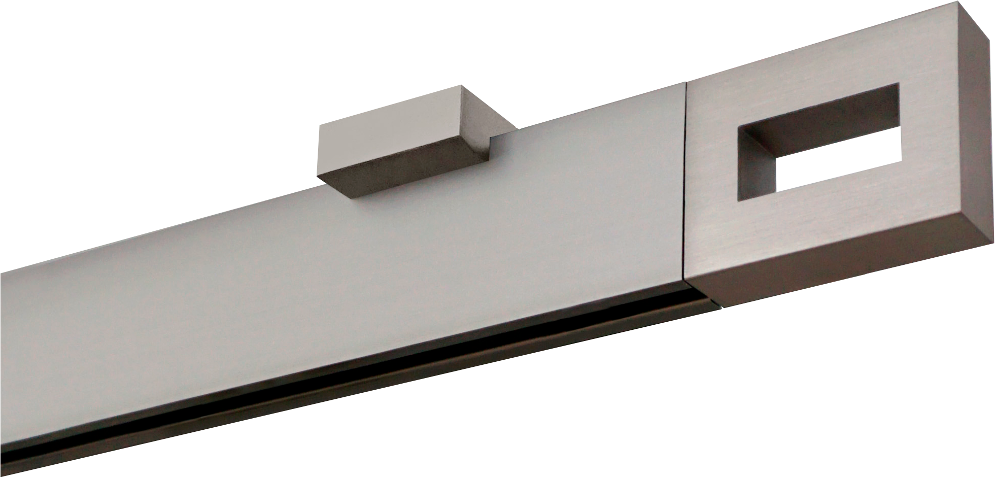 GARESA Gardinenstange »FLAT«, 1 läufig-läufig, Wunschmaßlänge, Rechteckprofil, Deckenmontage, perfekter Lauf, modern, verlängerbar