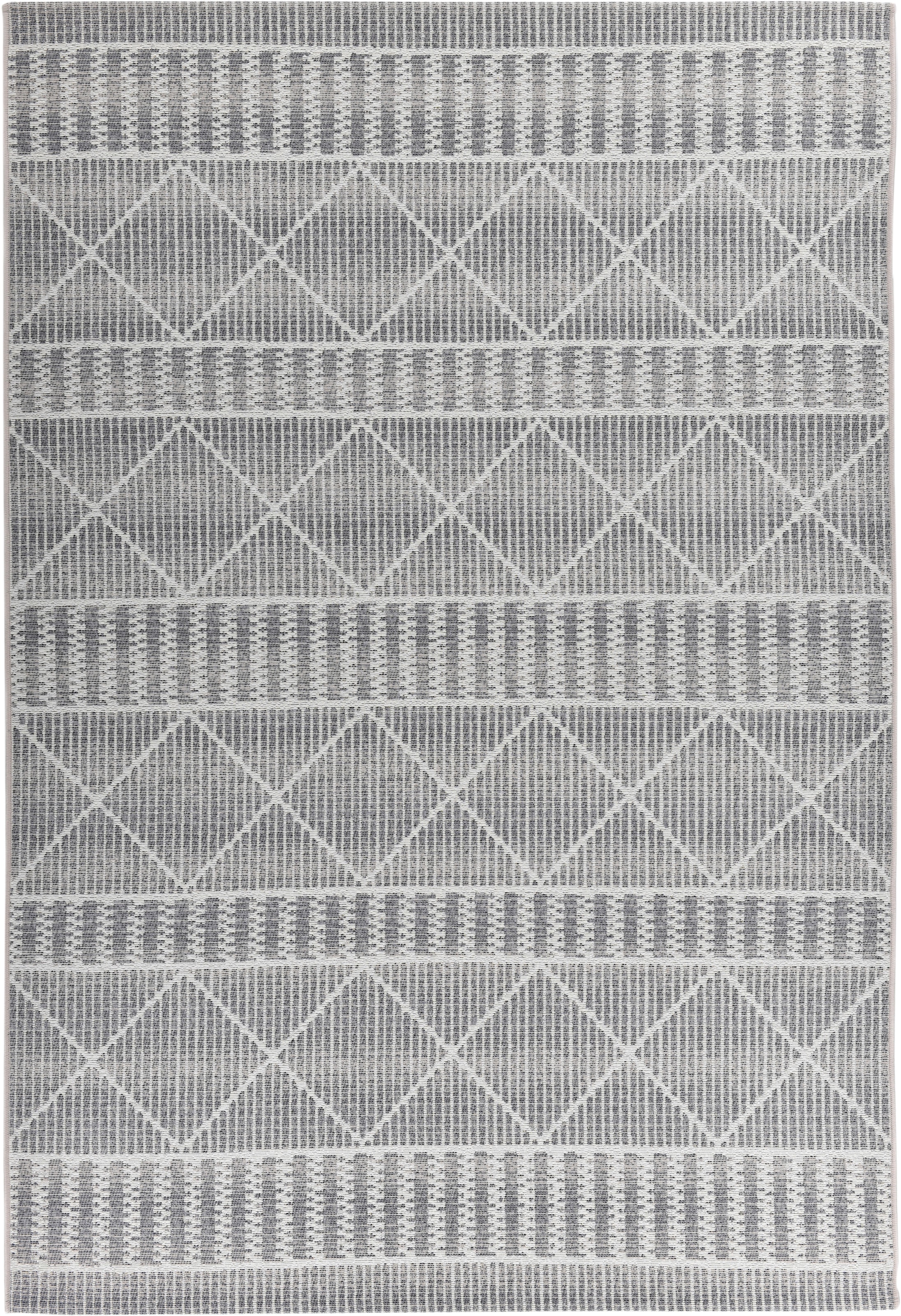 TOM TAILOR HOME Teppich »Funky Outdoor Geometric«, rechteckig, 5 mm Höhe, Flachgewebe, modernes Rauten Design, Outdoor geeignet, Wohnzimmer