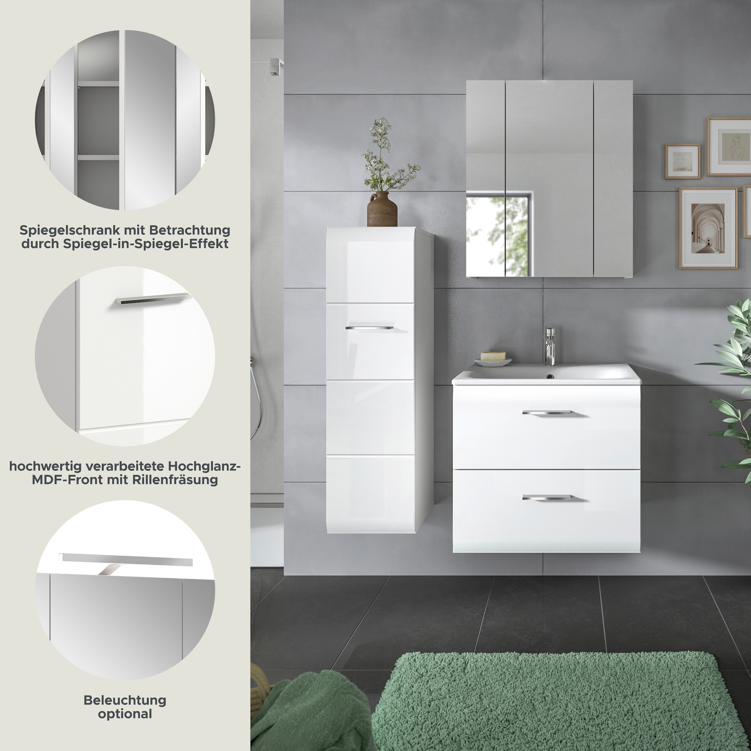 INOSIGN Badezimmer-Set Set, 4 Stk. tlg.