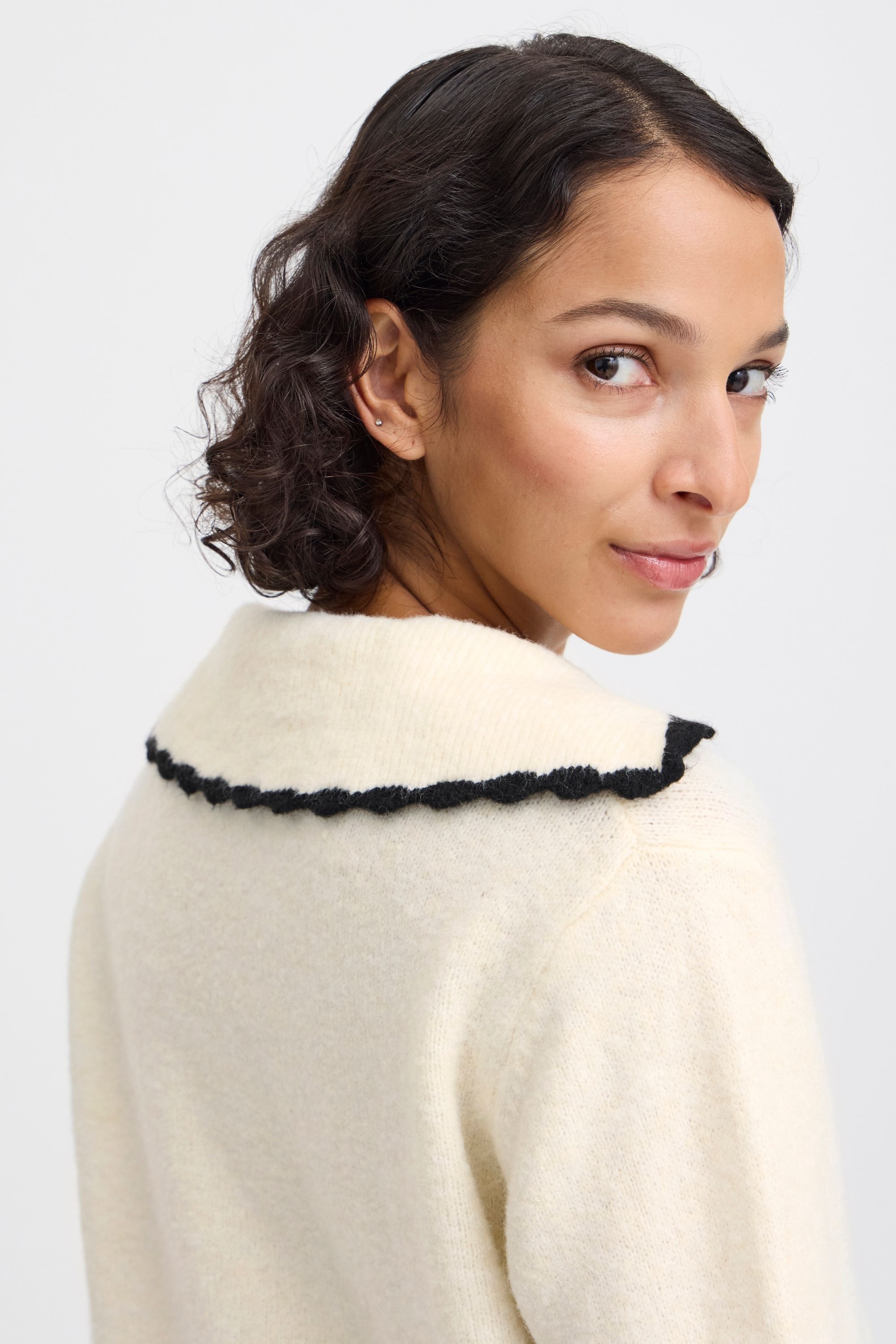 b.young Strickpullover »Strickpullover BYNINNA W. COLLAR -«